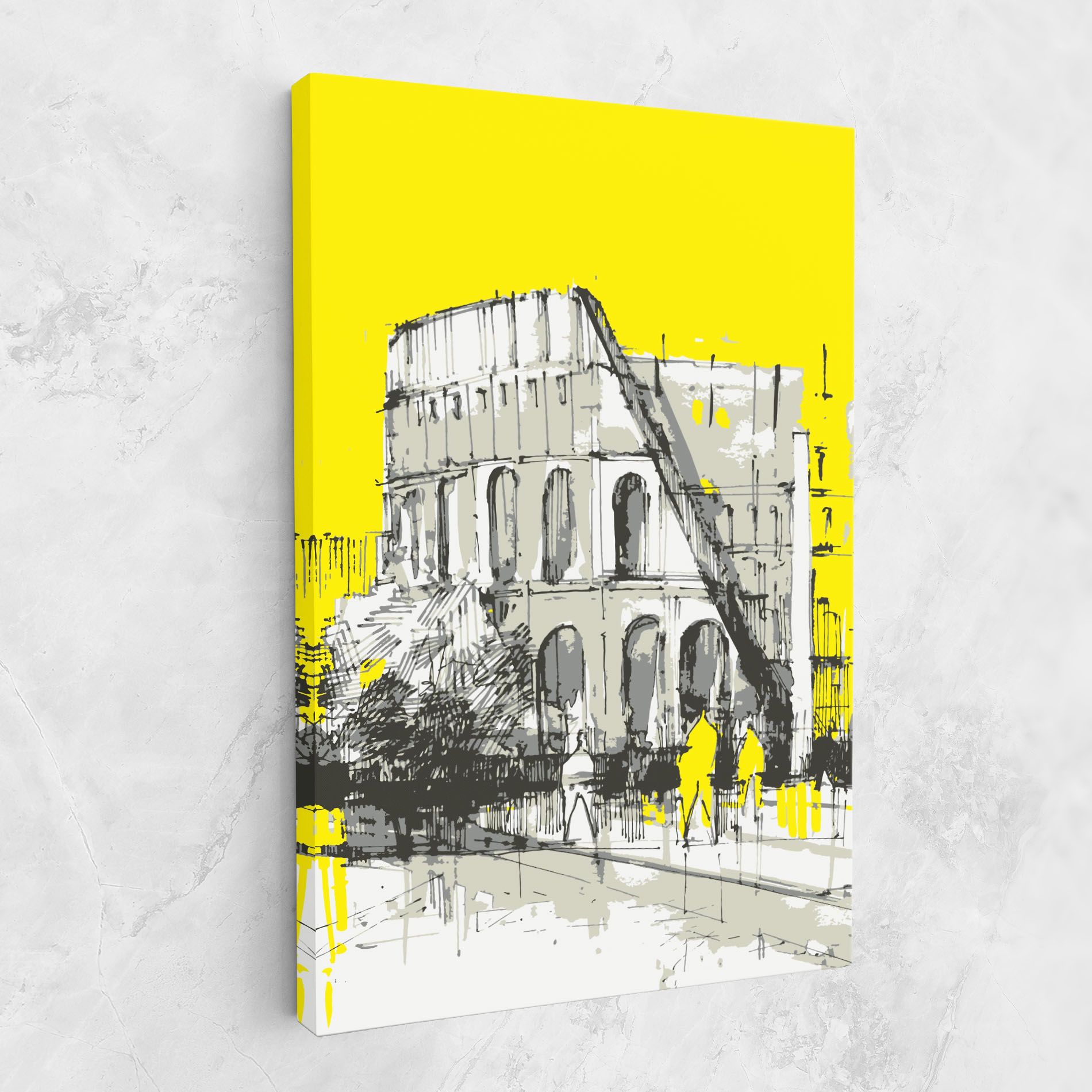 Yellow Colosseum mockup 1