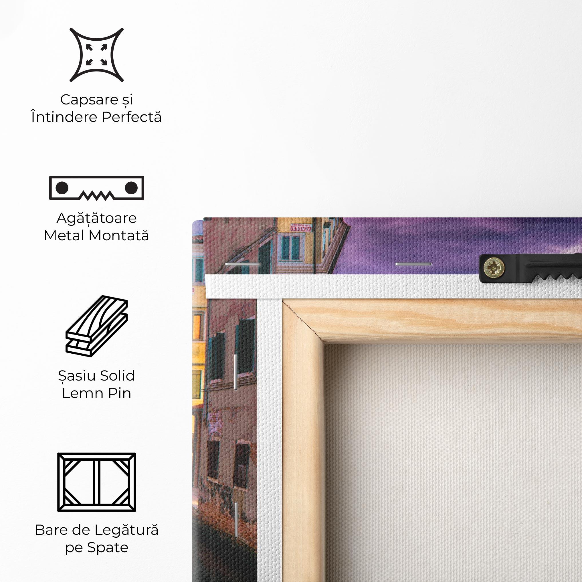 Tablou Canvas Purple Light Venecia mockup 5