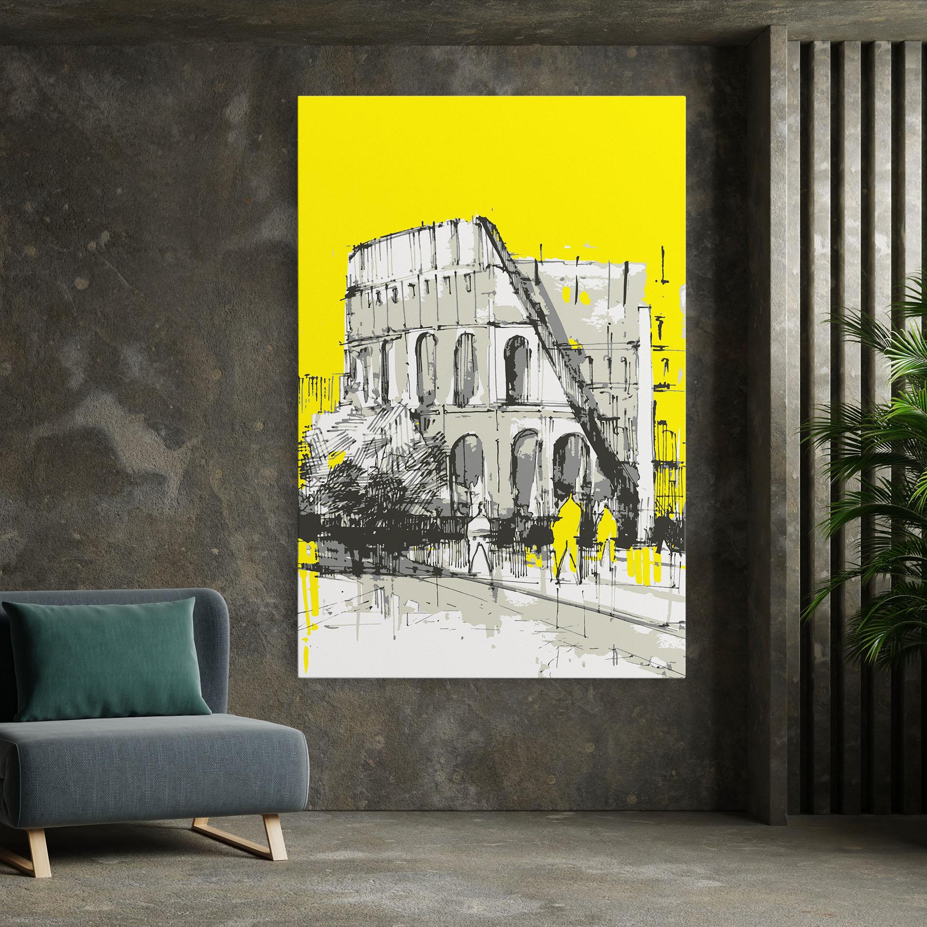 Tablou Canvas Yellow Colosseum mockup 7