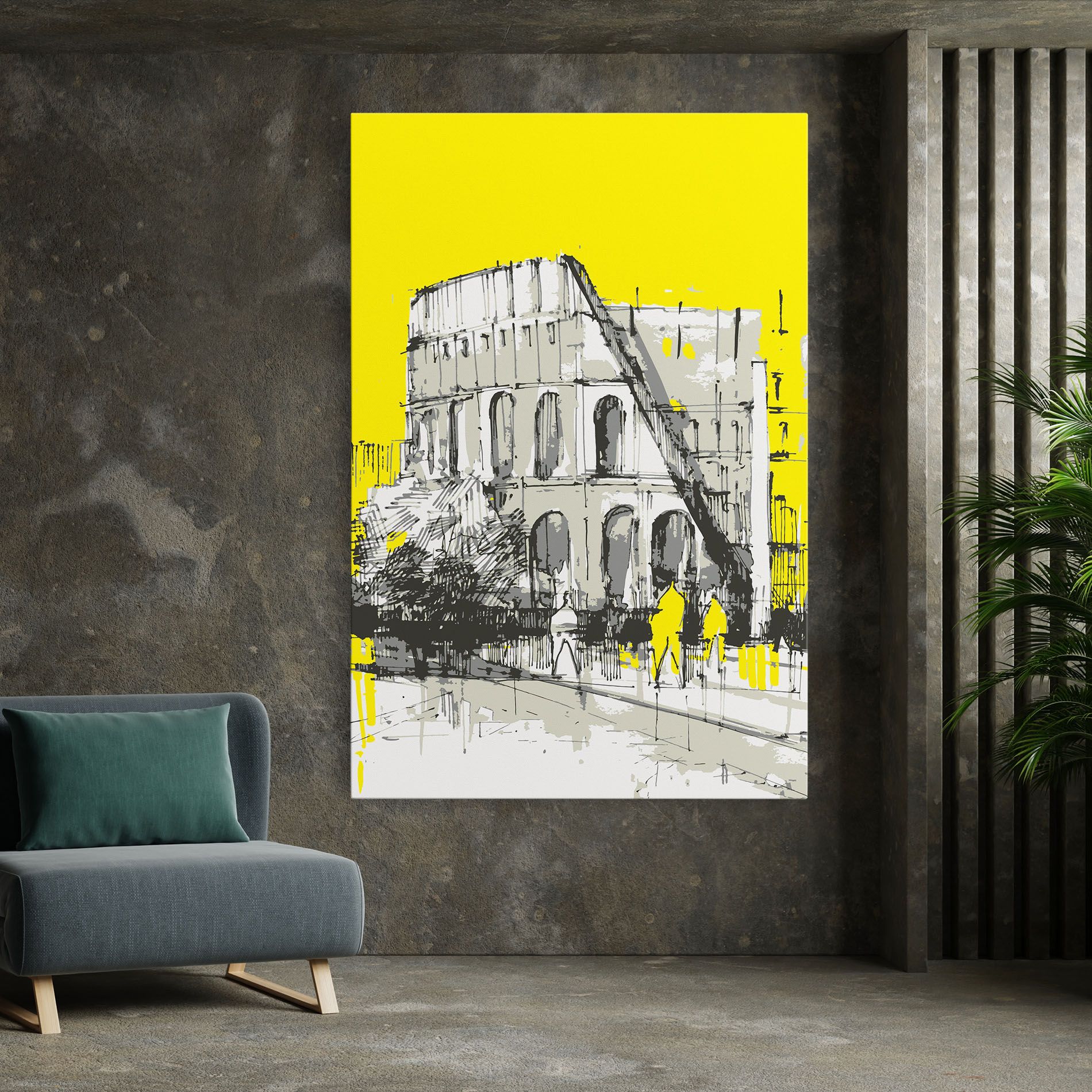 Yellow Colosseum mockup 7