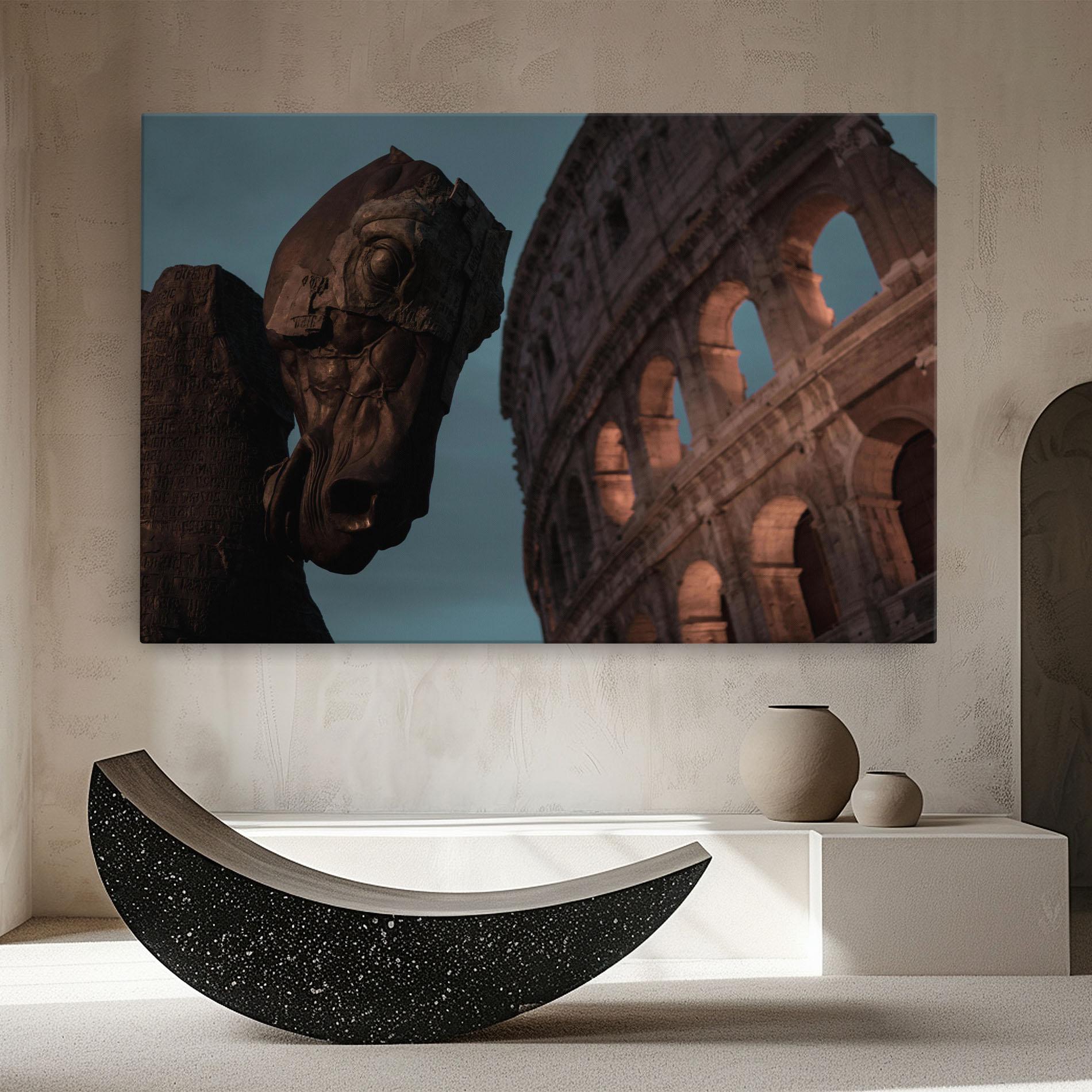 Tablou Canvas Colosseum Horse mockup 8