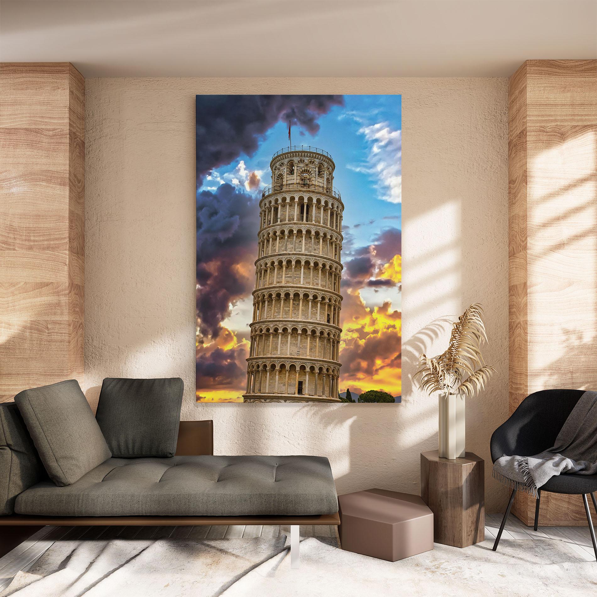 Tablou Canvas Tower Of Pisa Sunset mockup 8