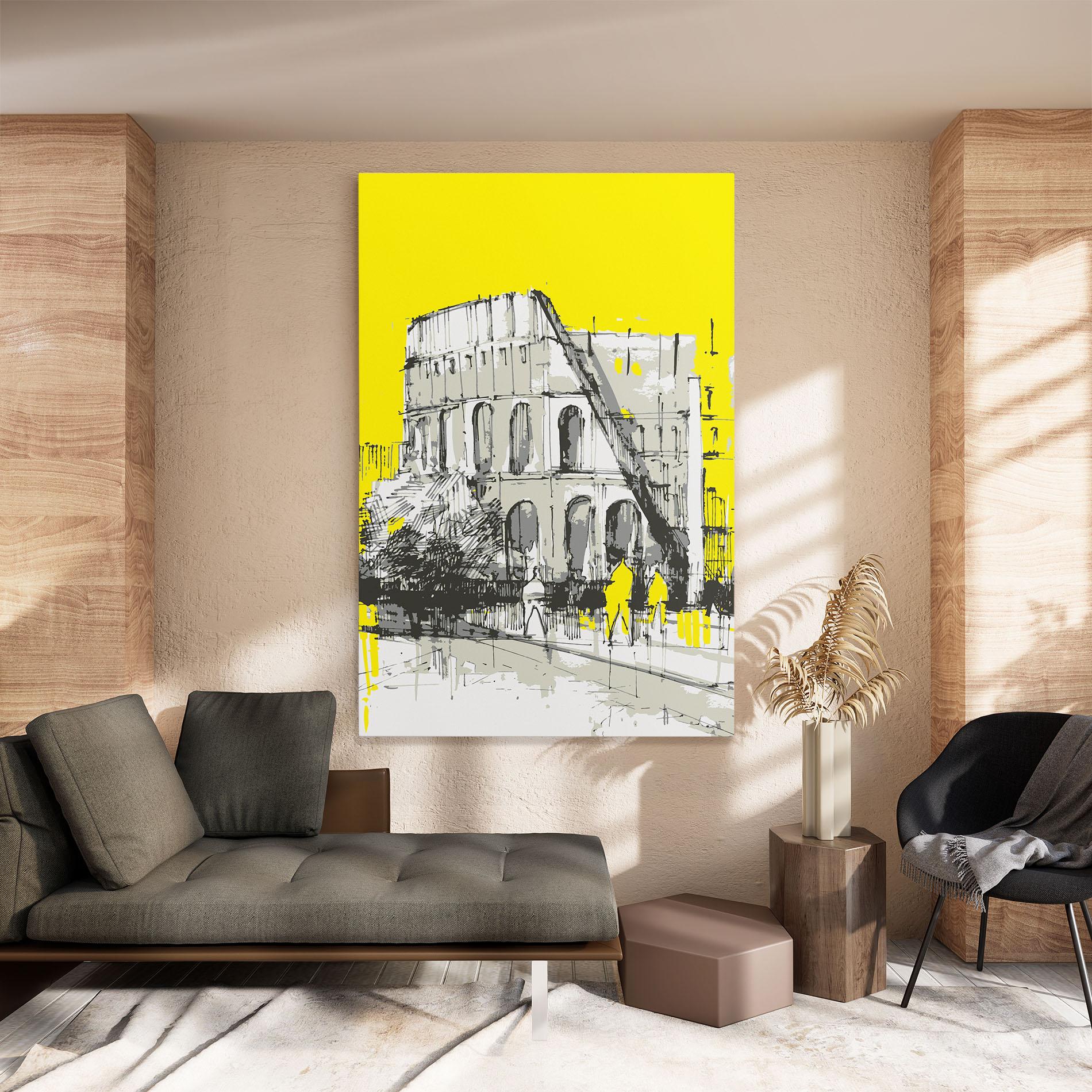 Tablou Canvas Yellow Colosseum mockup 8
