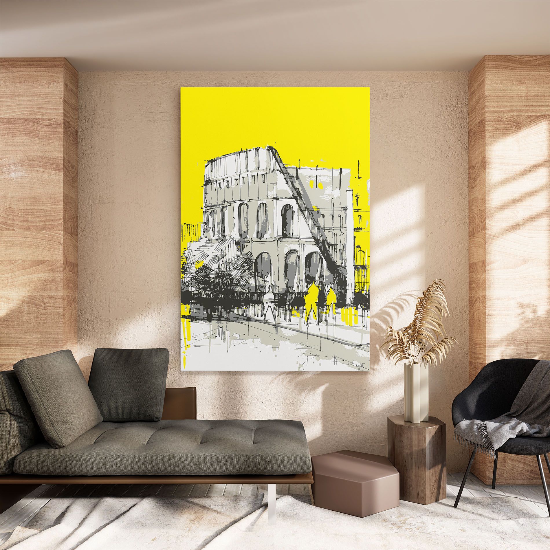 Yellow Colosseum mockup 8