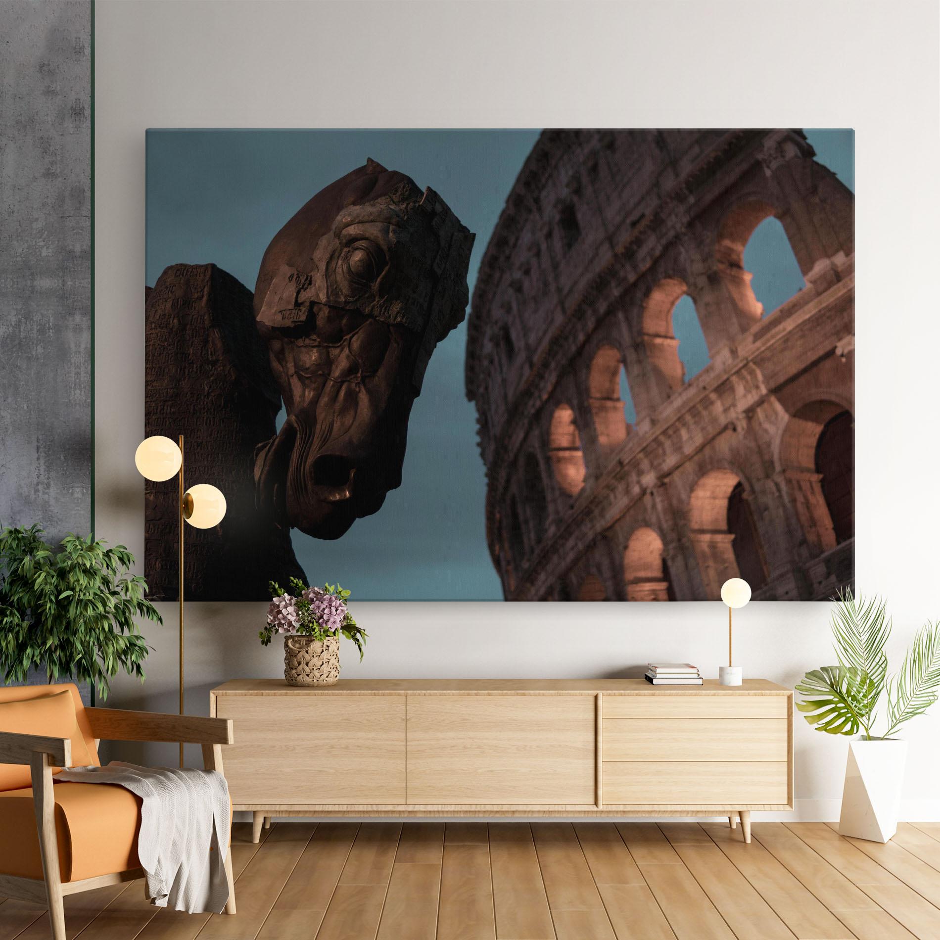 Tablou Canvas Colosseum Horse mockup 9