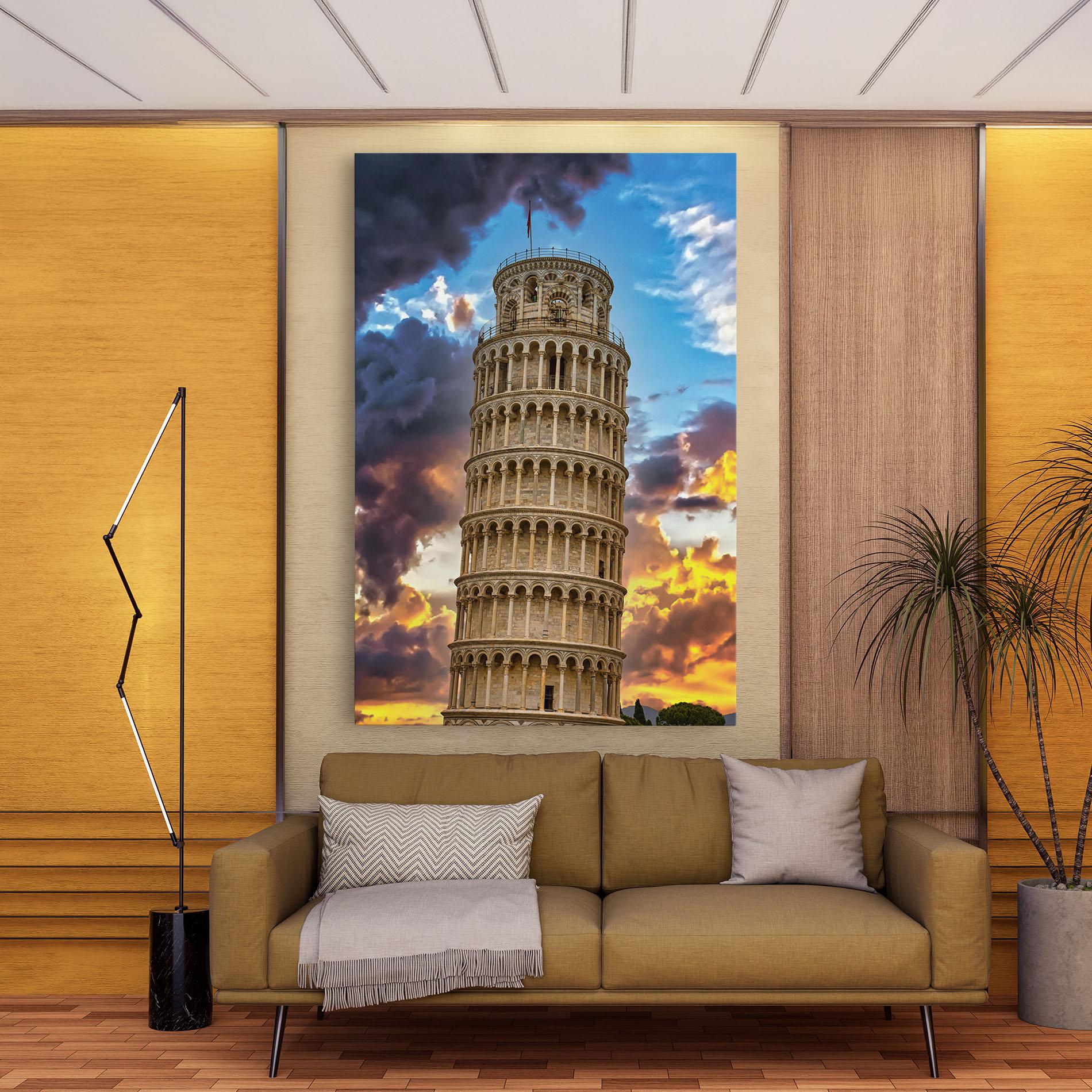 Tablou Canvas Tower Of Pisa Sunset mockup 9