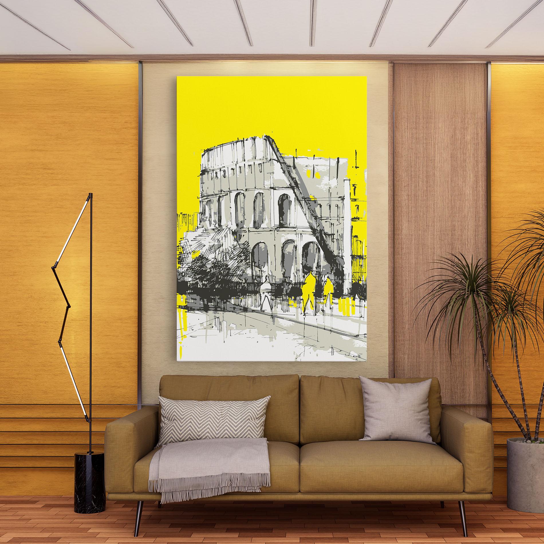 Tablou Canvas Yellow Colosseum mockup 9