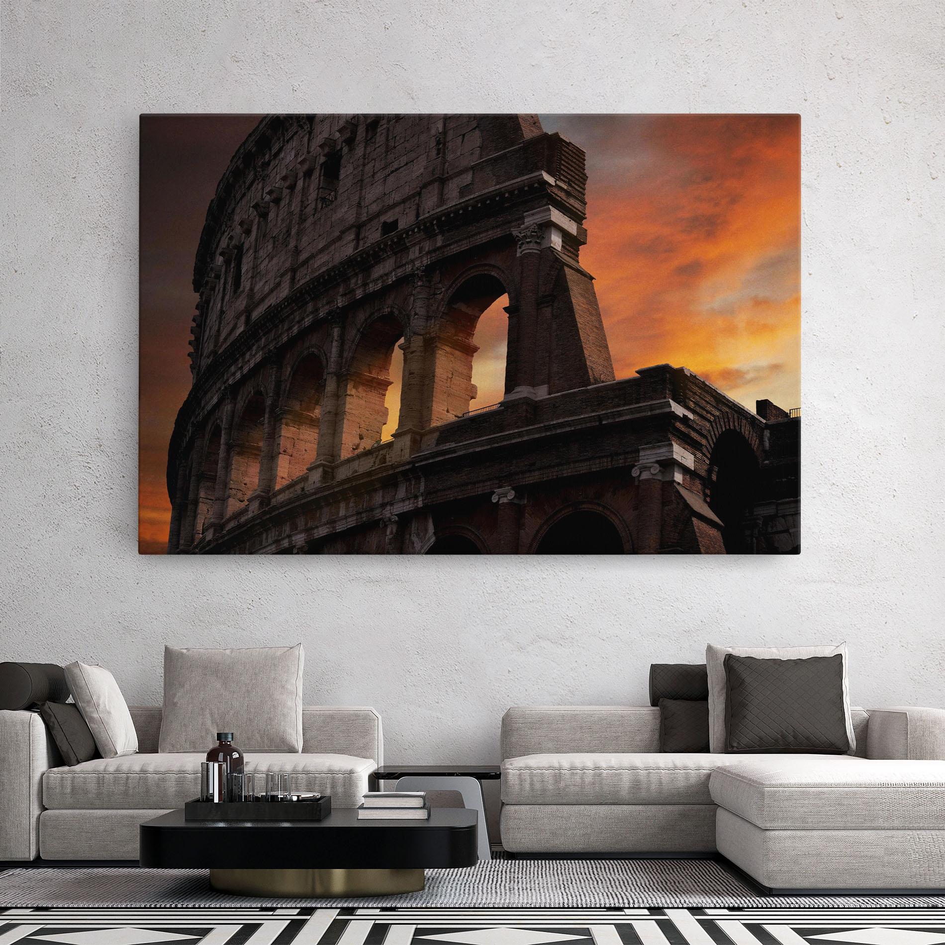 Tablou Canvas Colosseum Sunset mockup 2