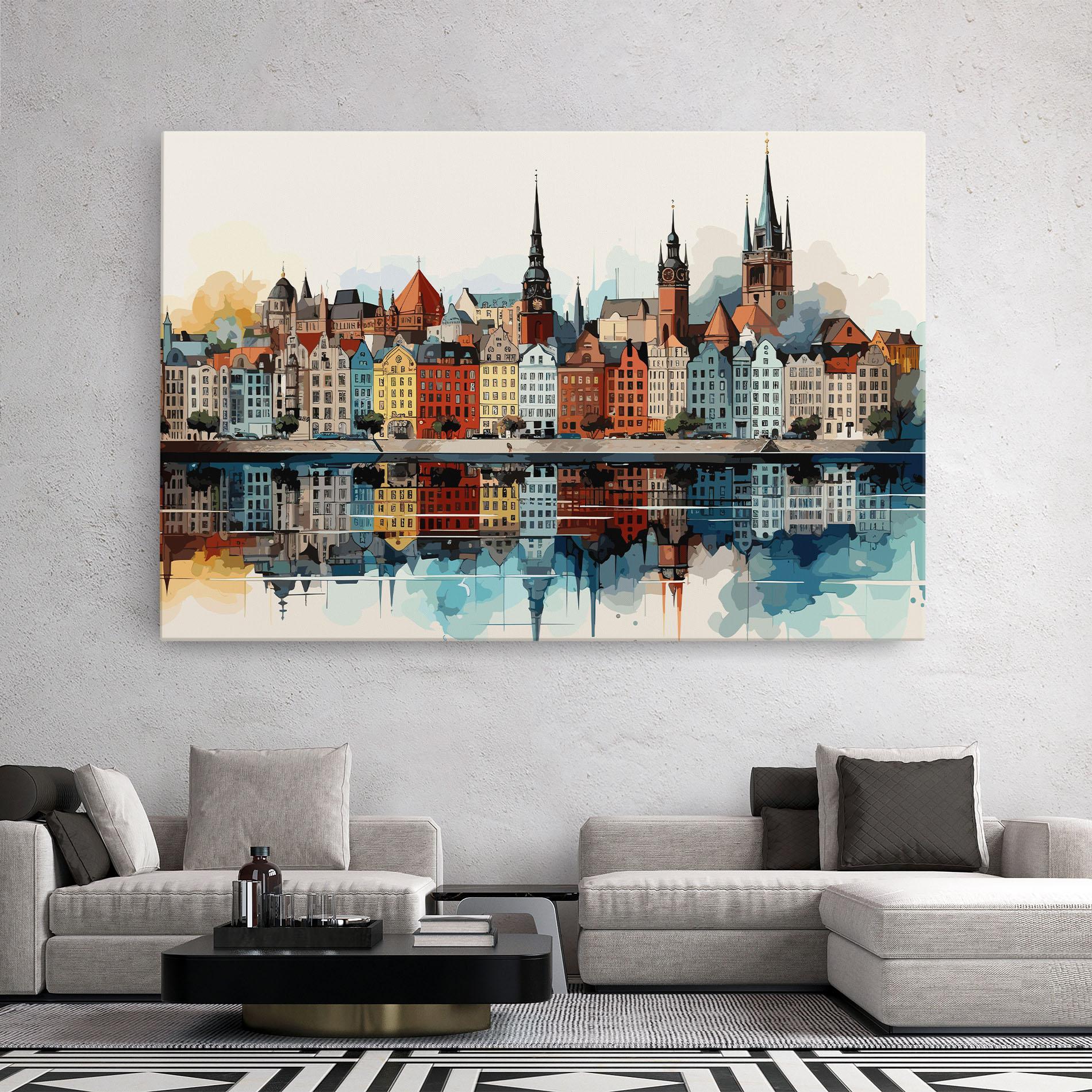 Tablou Canvas German Buildings mockup 2