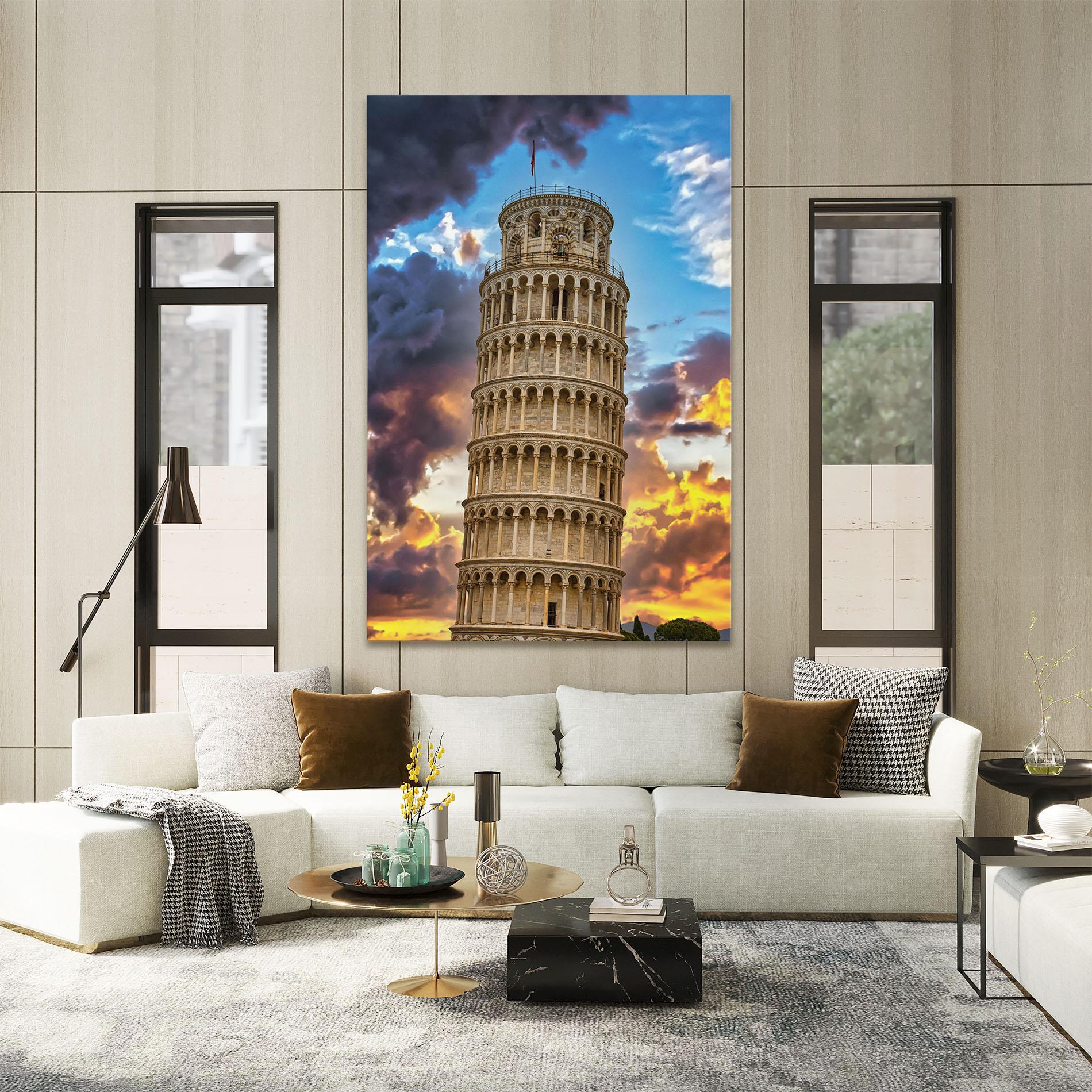 Tablou Canvas Tower Of Pisa Sunset mockup 2