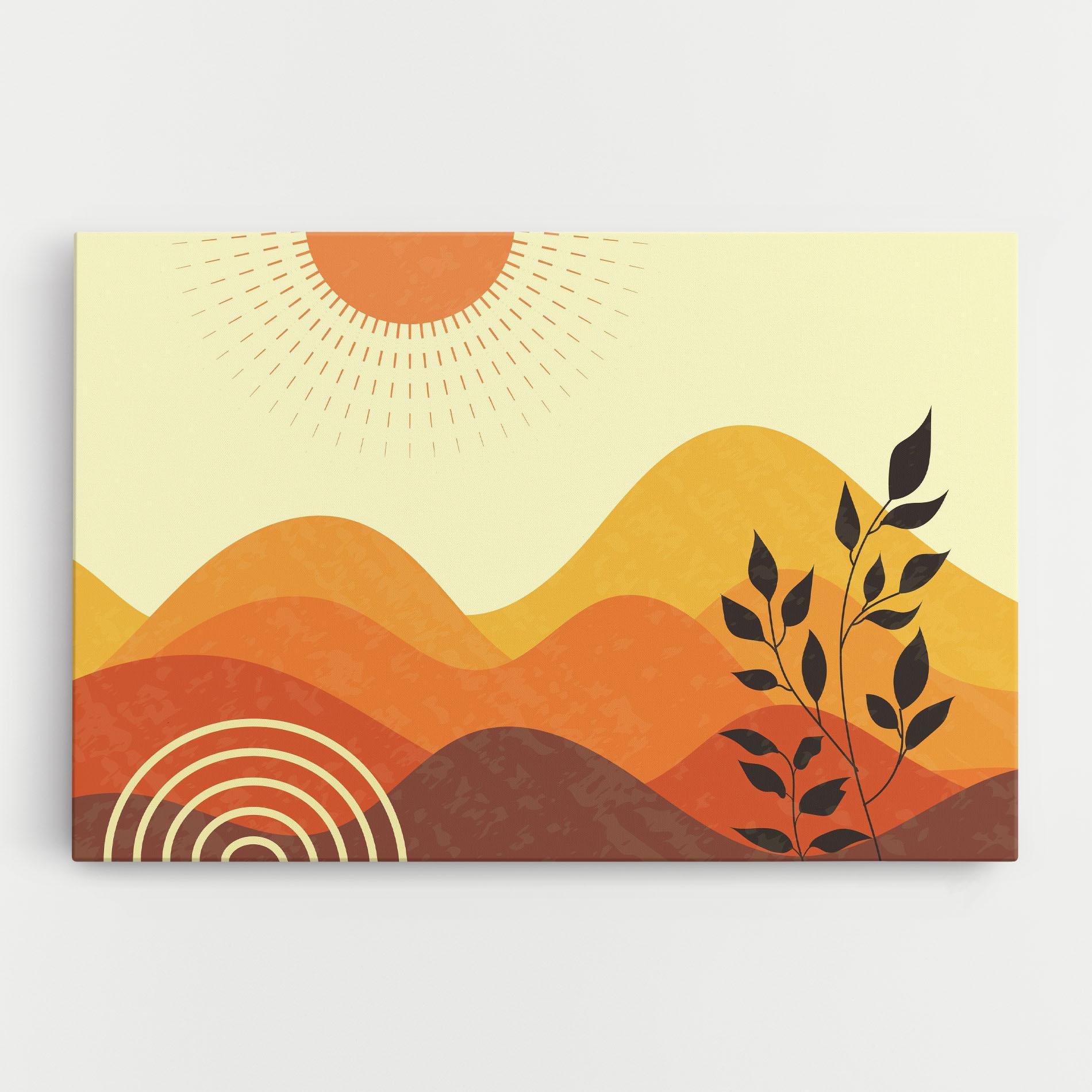 Tablou Canvas Minimalist Sunset Art mockup 0