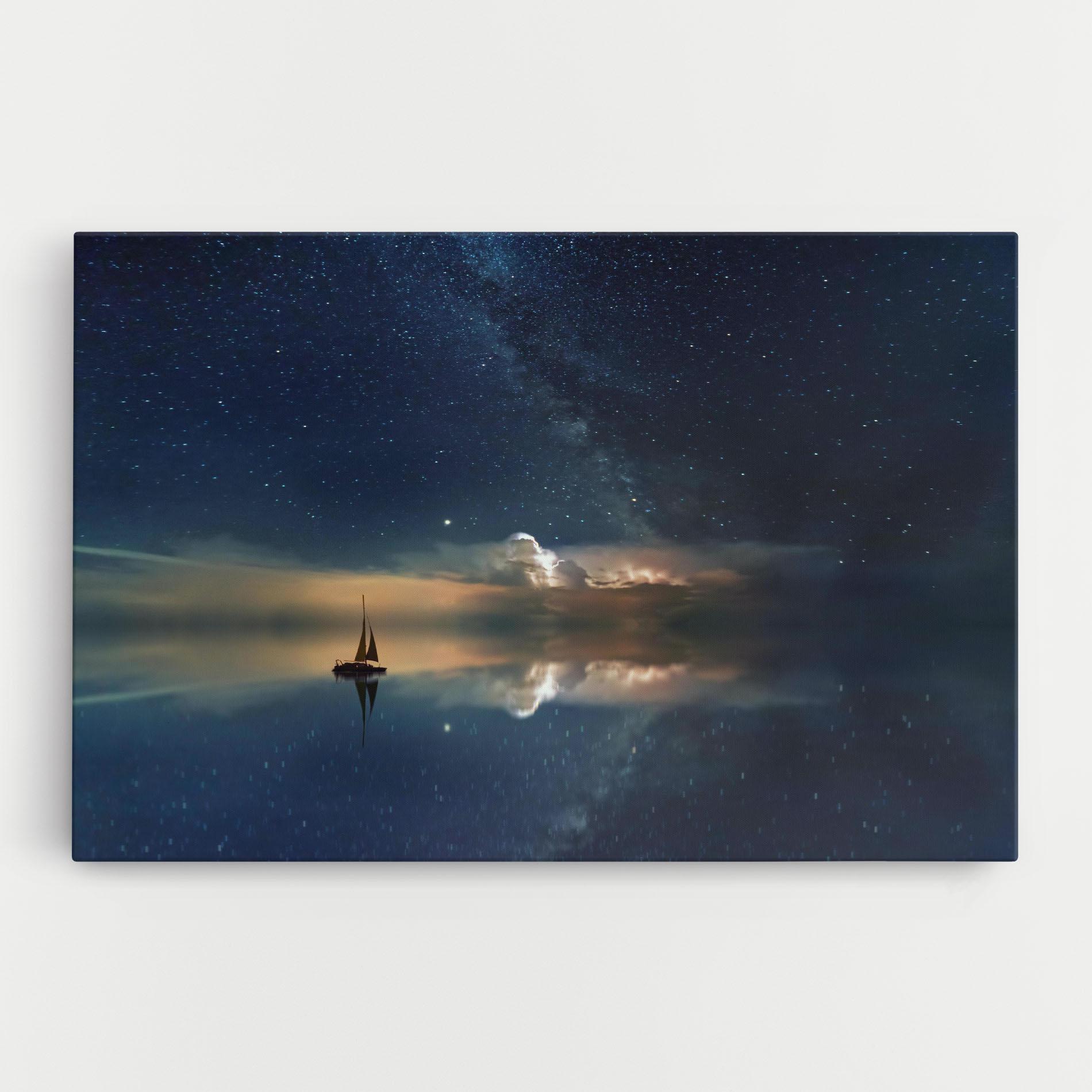 Tablou Canvas Sky Boat mockup 0