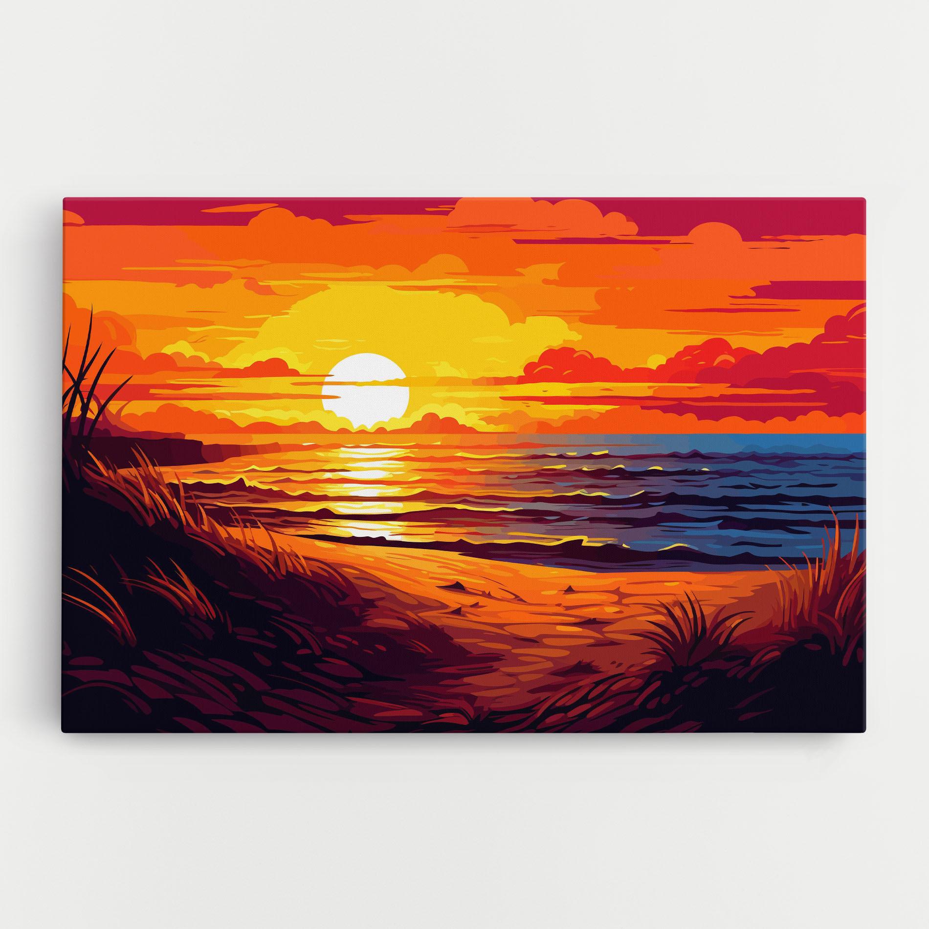 Tablou Canvas Strong Orange Sunset mockup 0