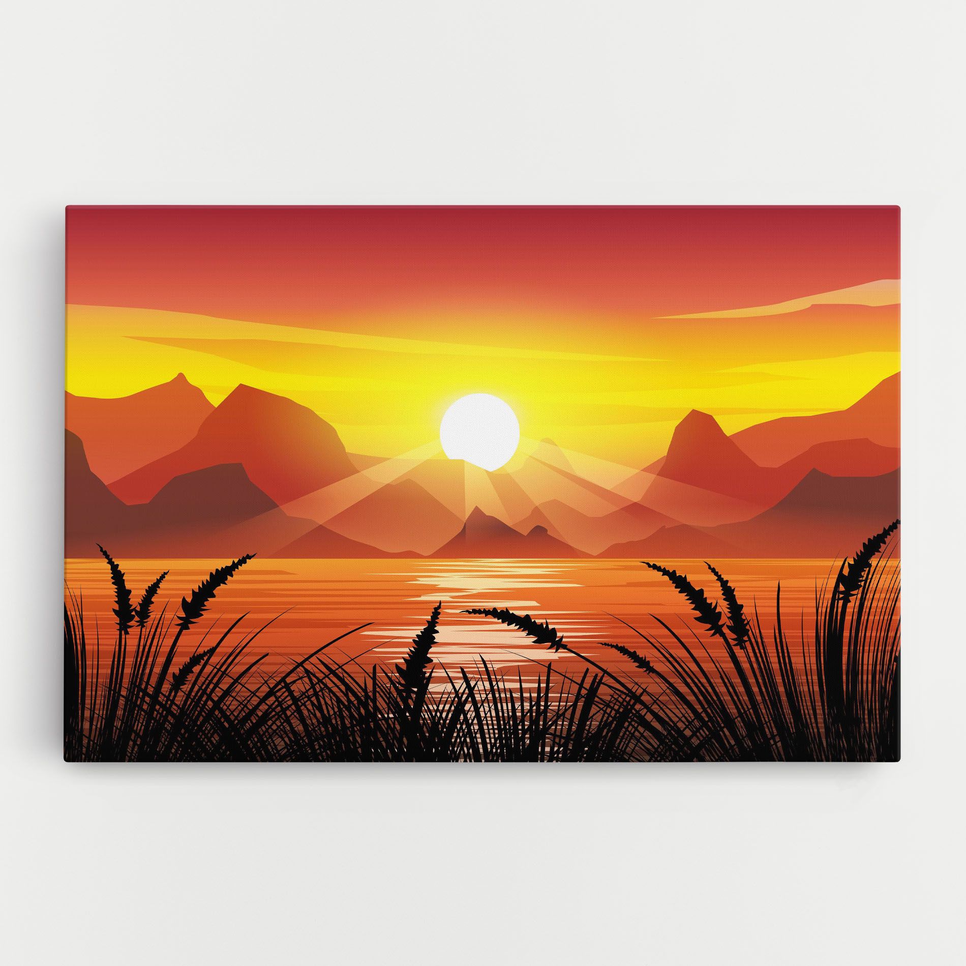 Sunrise Grass Art mockup 0