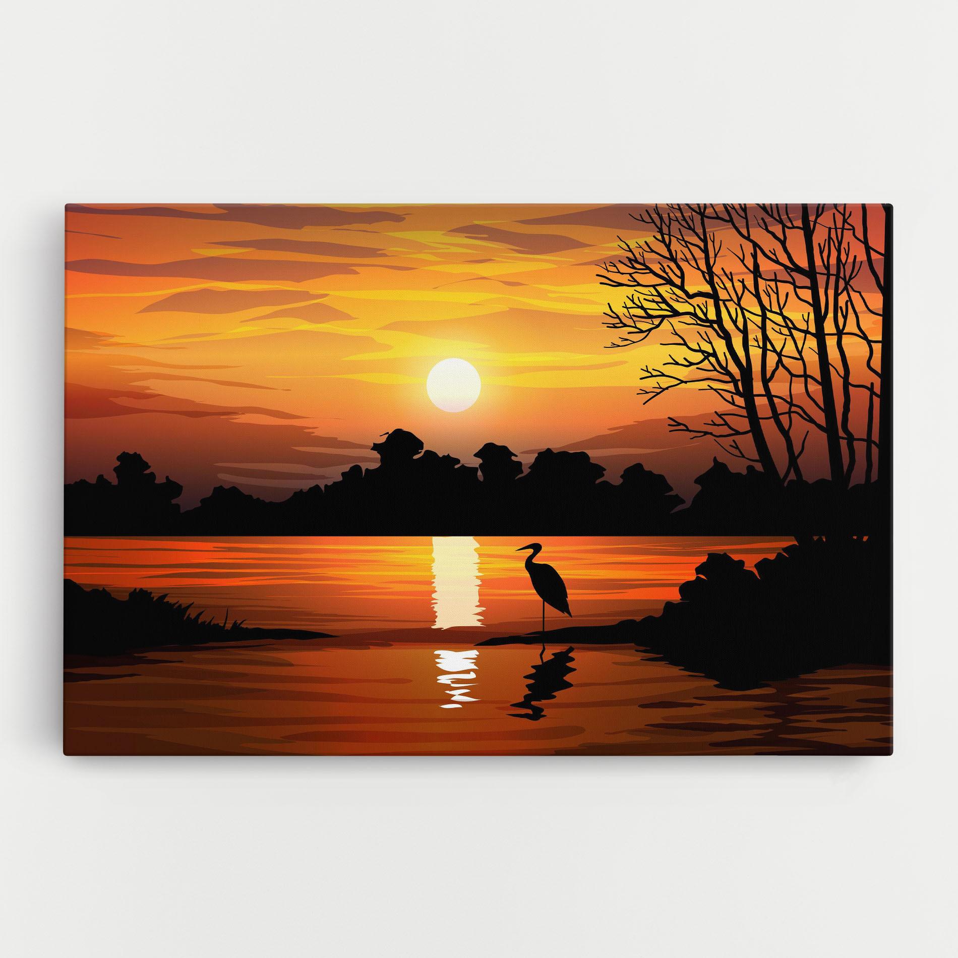 Tablou Canvas Sunset Land mockup 0