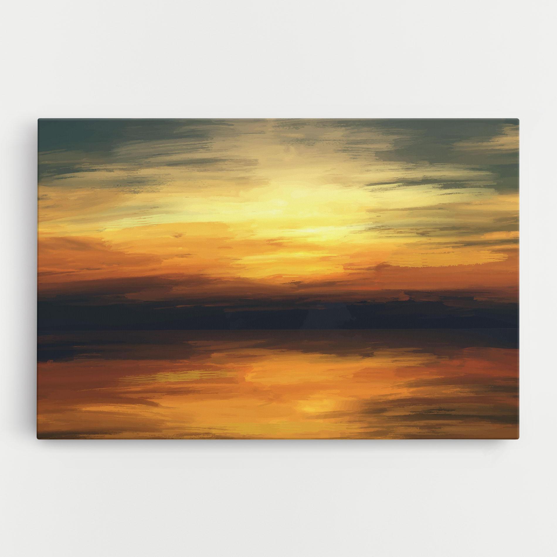 Tablou Canvas Sunset Oil Paint mockup 0