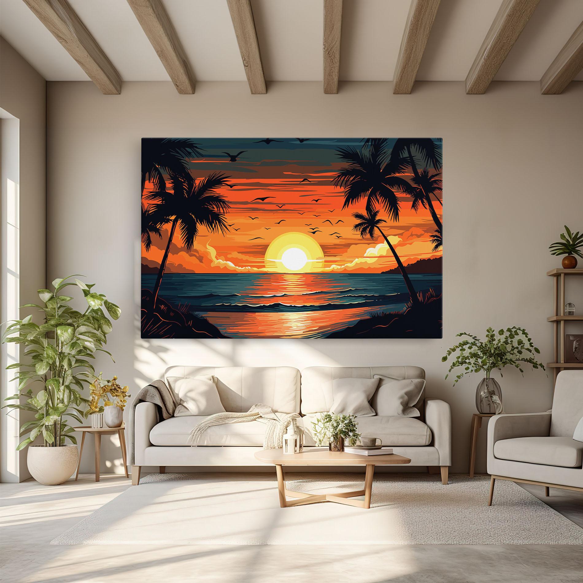 Tablou Canvas Amazing Sunset View mockup 6