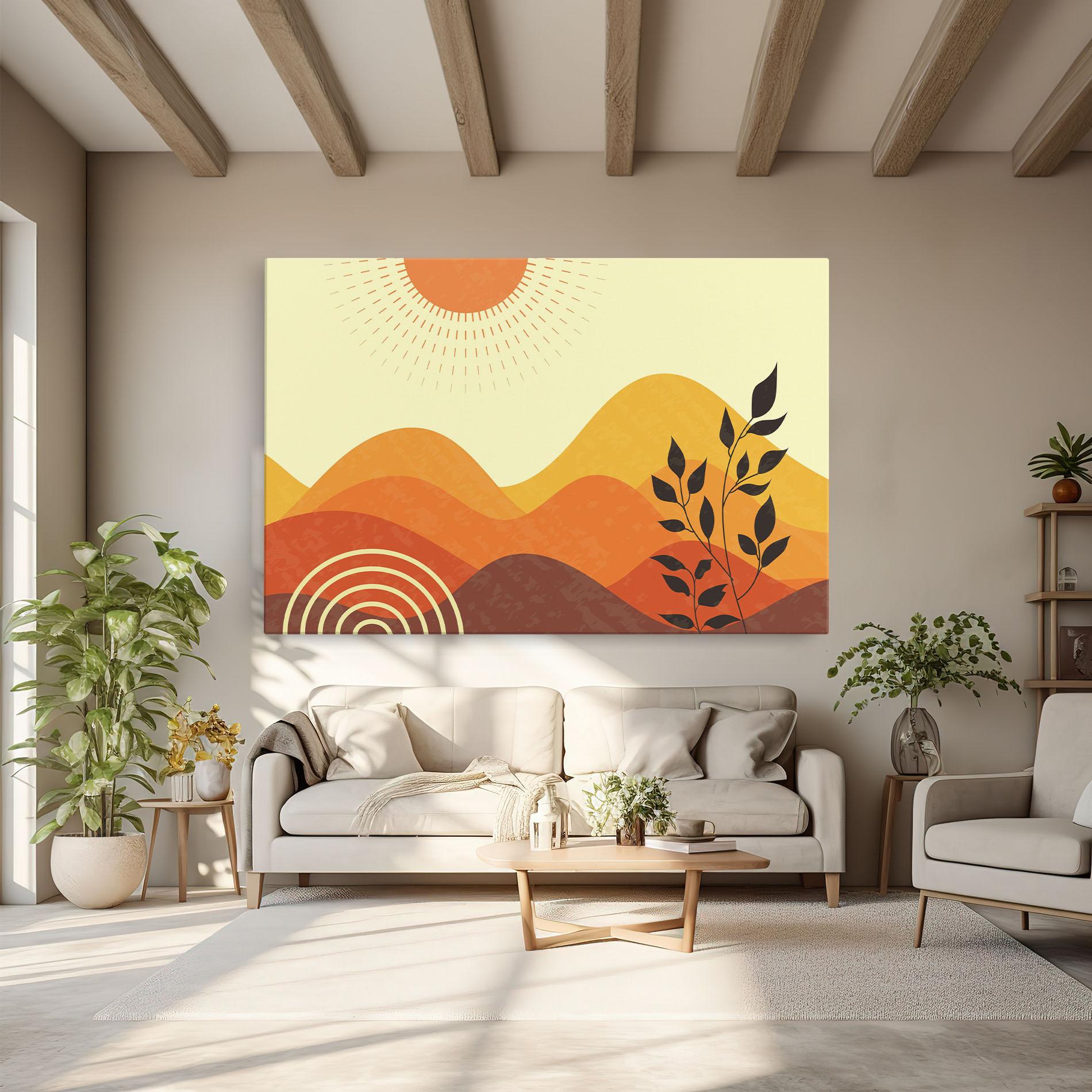Tablou Canvas Minimalist Sunset Art mockup 6
