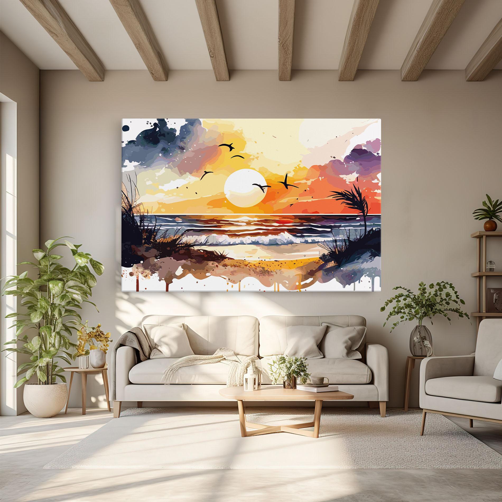 Tablou Canvas Sunset Art View mockup 6