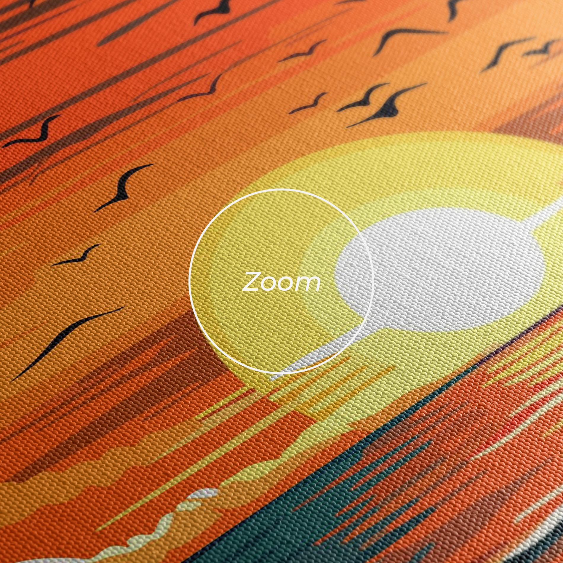 Tablou Canvas Amazing Sunset View mockup 3