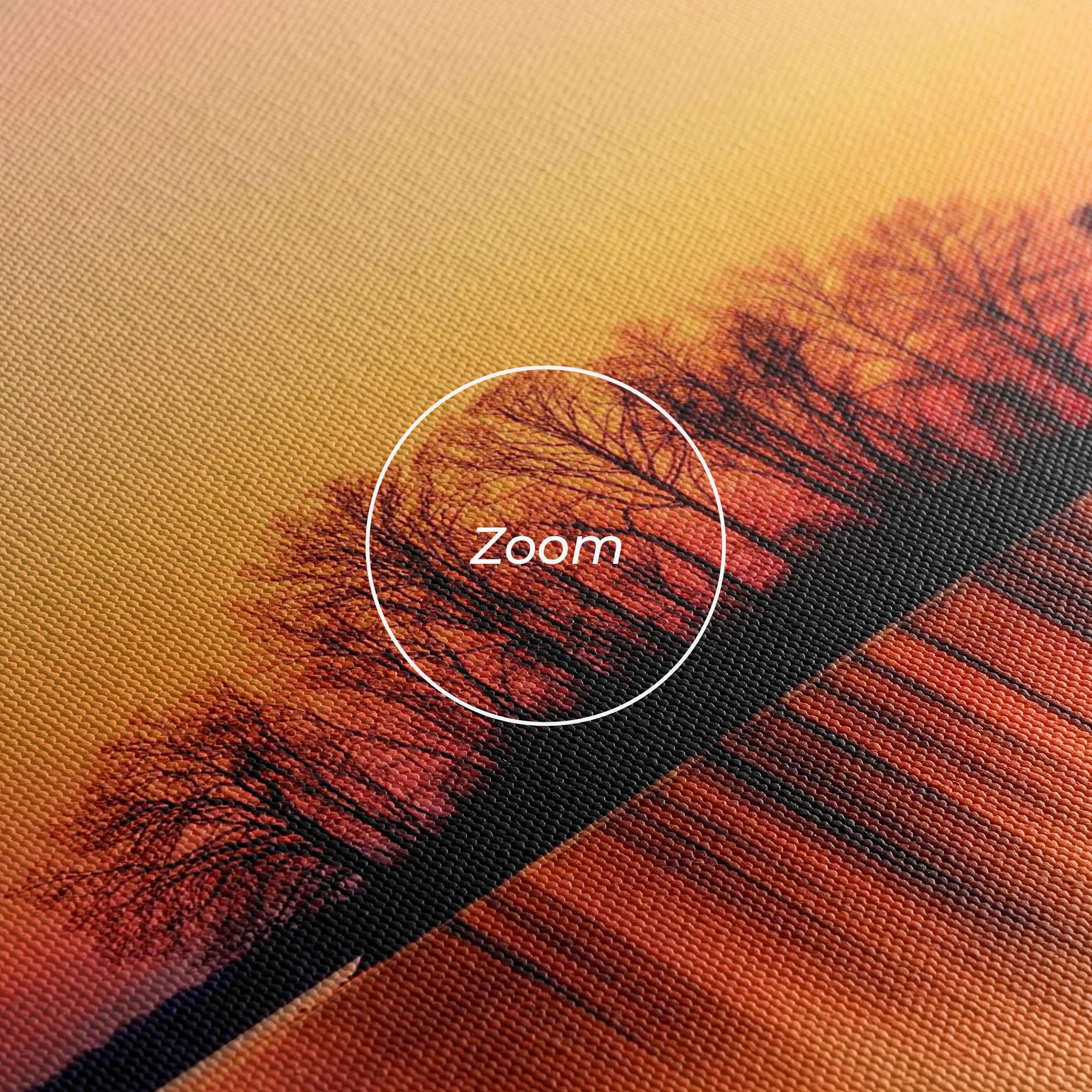 Tablou Canvas Tree Sunset Lake mockup 3
