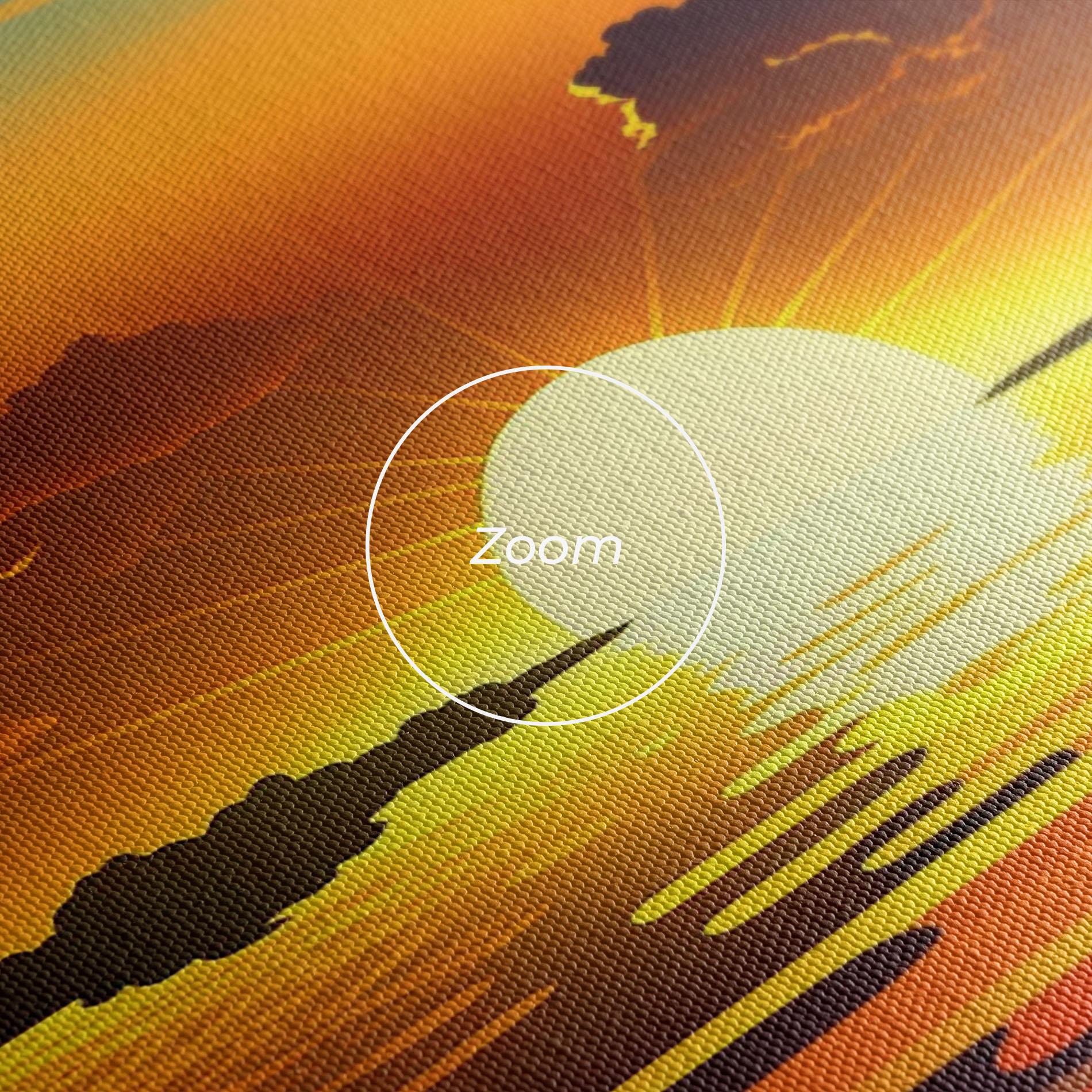 Tablou Canvas Yellow Sunset Illustration mockup 3