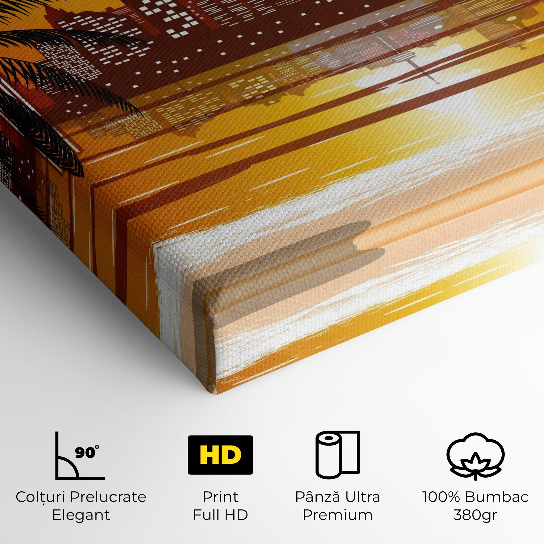Tablou Canvas City Sunrise View mockup 4