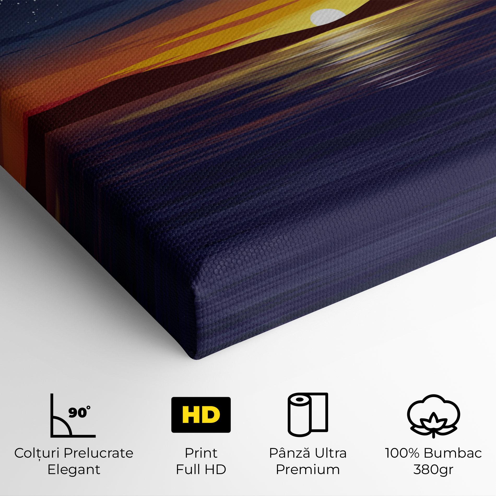 Tablou Canvas Ocean Moon Sunset mockup 4
