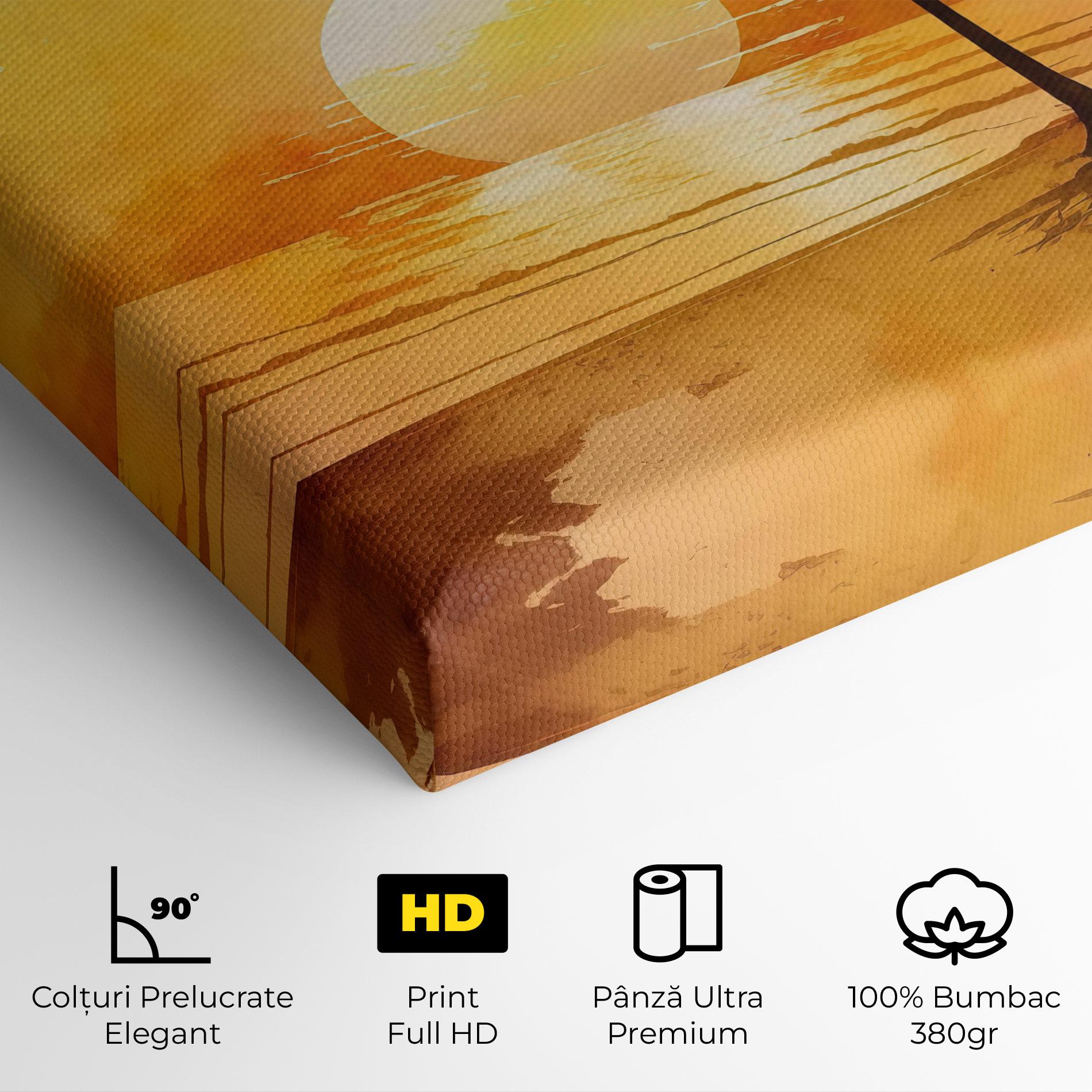 Tablou Canvas Palm Trees Sunset mockup 4