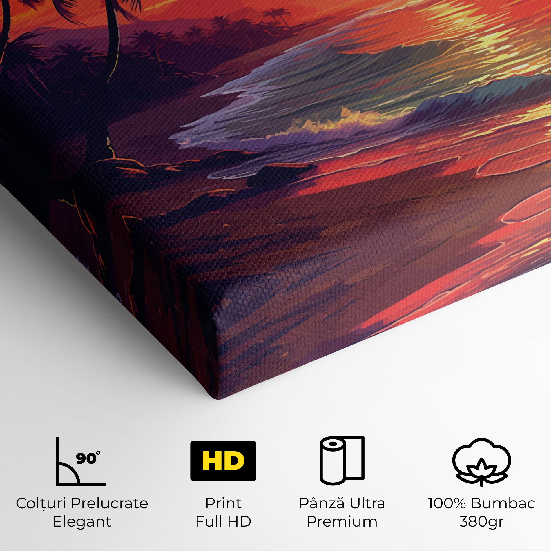 Tablou Canvas Purple Orange Sunlight mockup 4