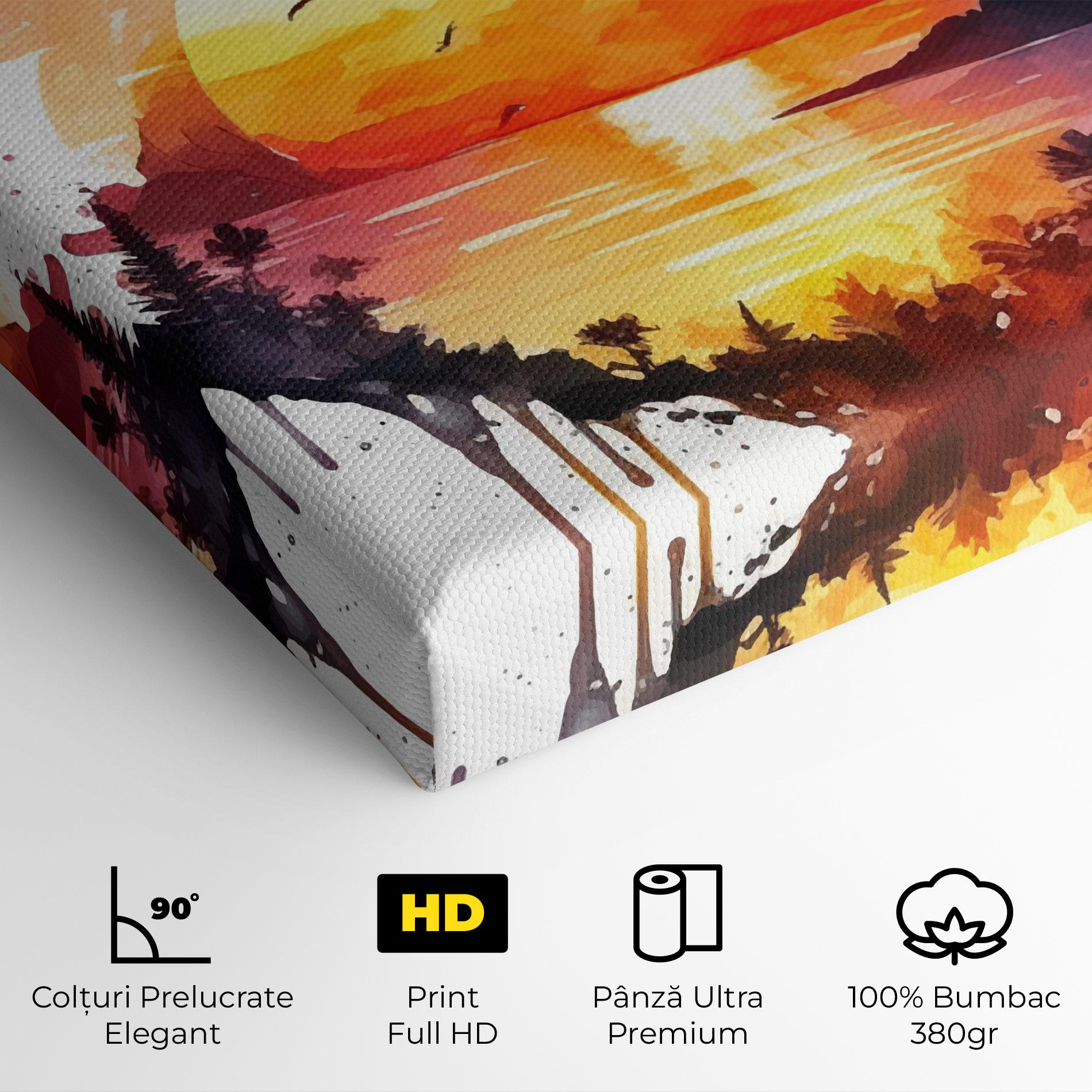 Tablou Canvas Purple Sunset Art mockup 4