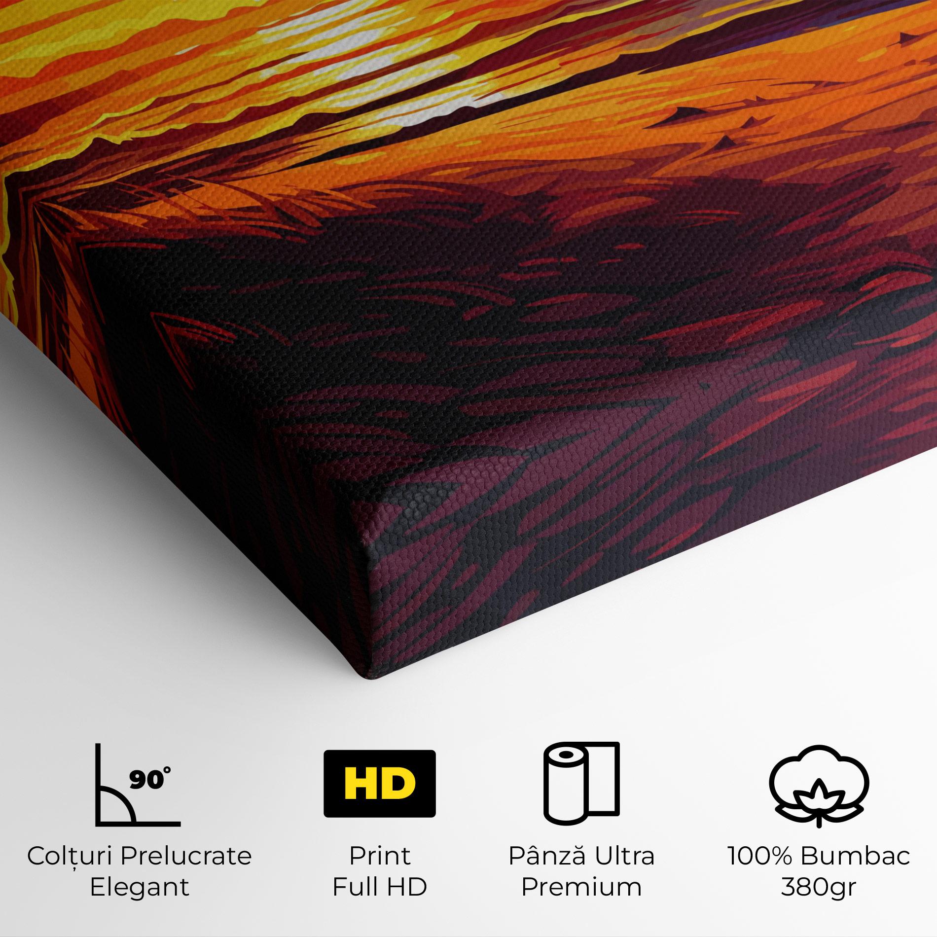 Tablou Canvas Strong Orange Sunset mockup 4