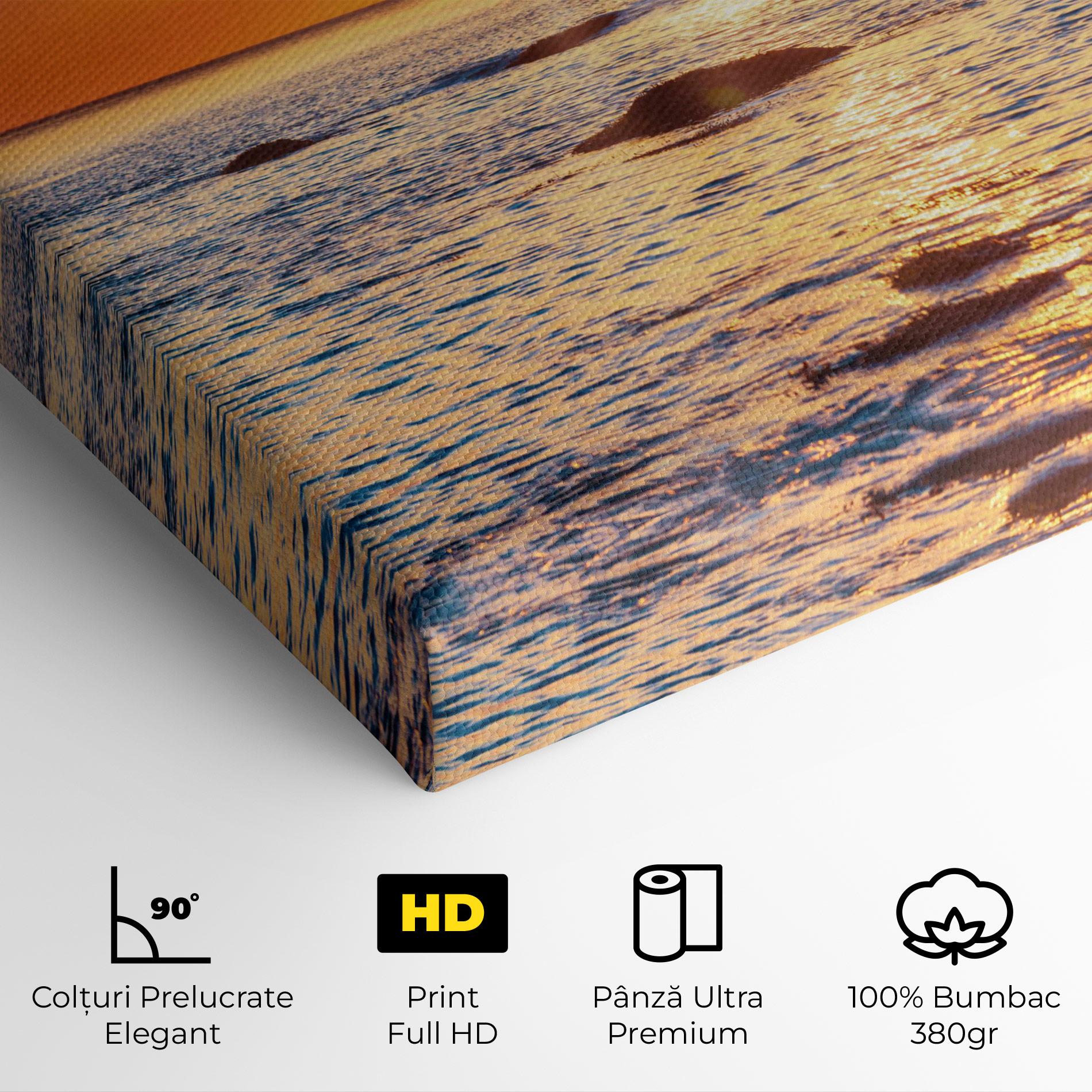 Tablou Canvas Sunset Beach Rocks mockup 4