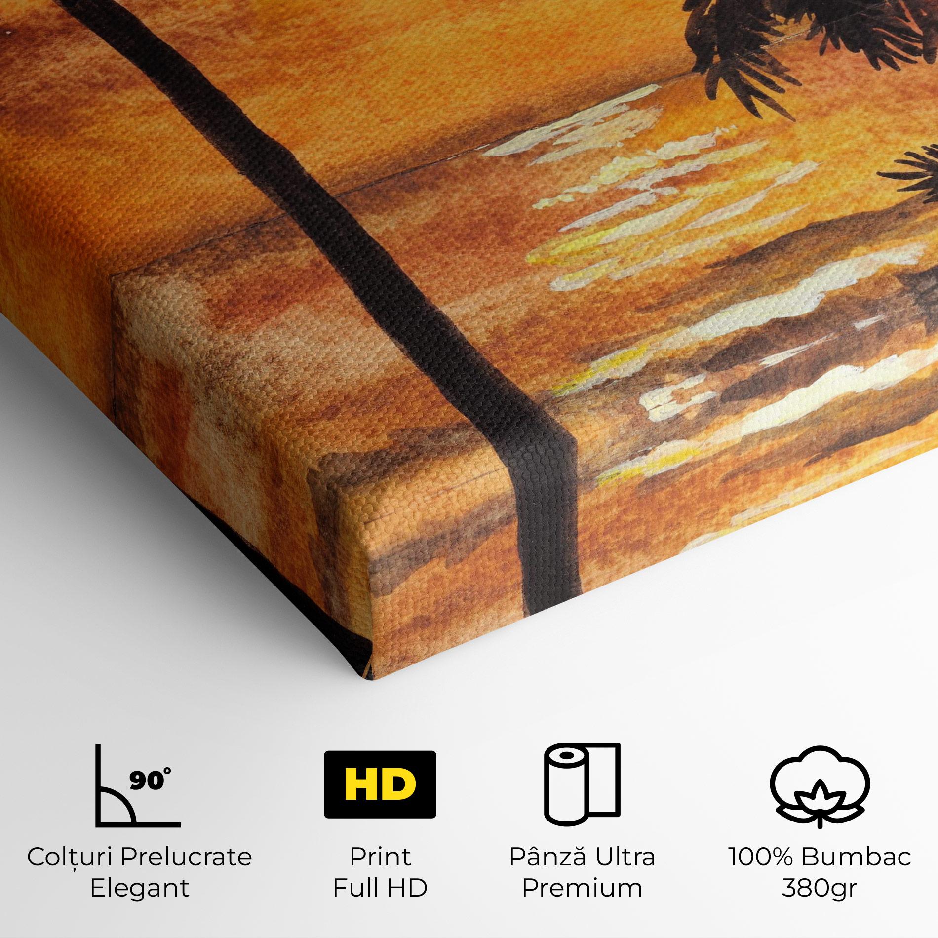 Tablou Canvas Watercolor Painting Sunrise mockup 4