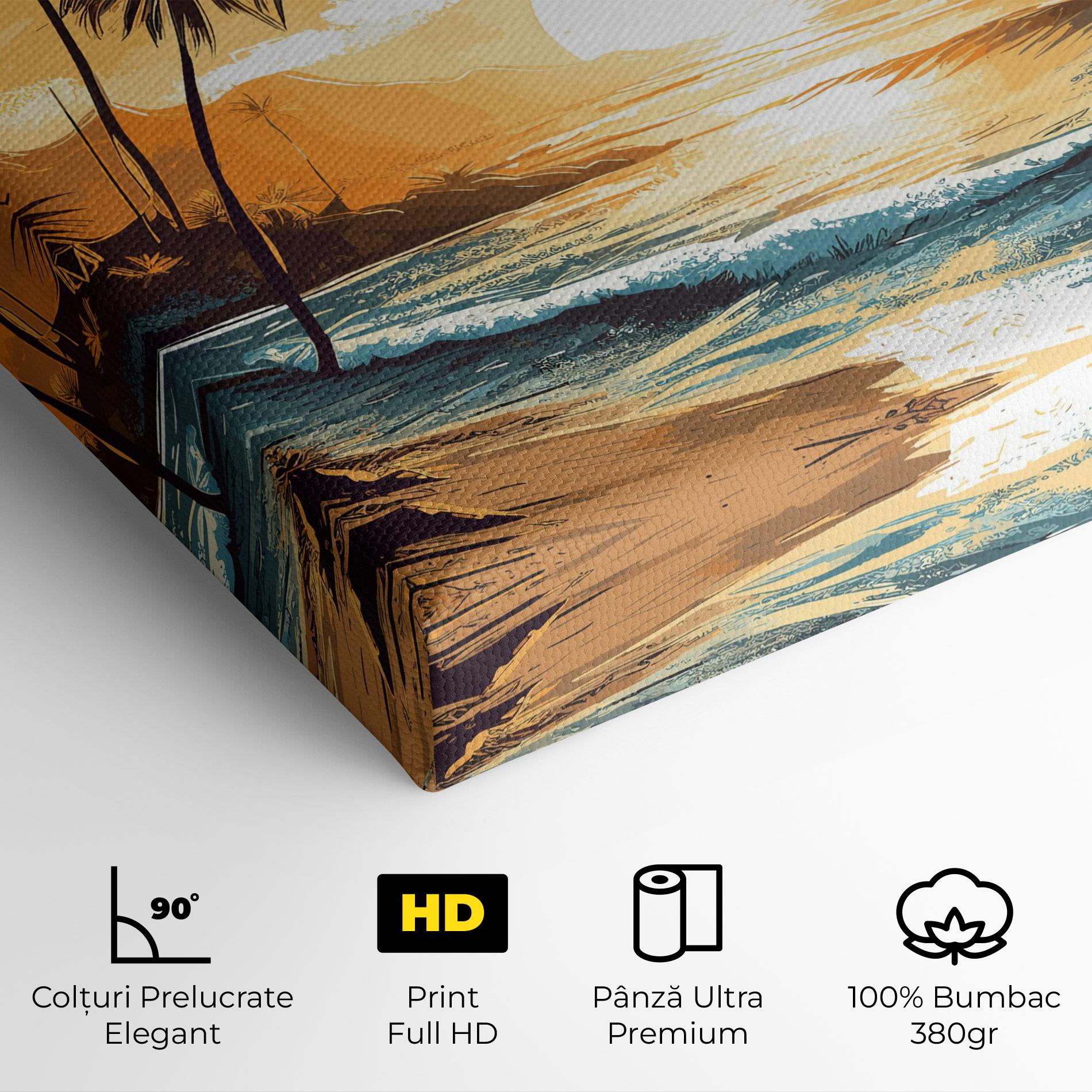 Tablou Canvas Yellow Blue Sunrise mockup 4