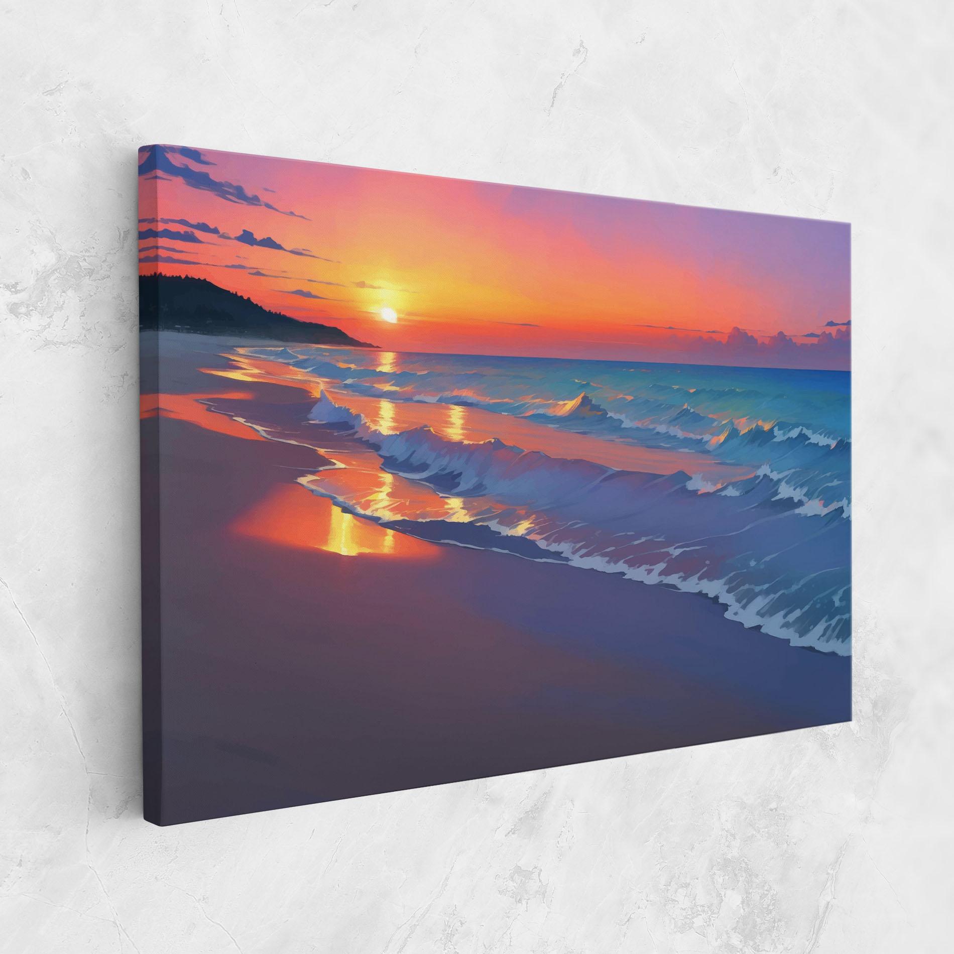 Tablou Canvas Dreamy Beach Sunset mockup 1