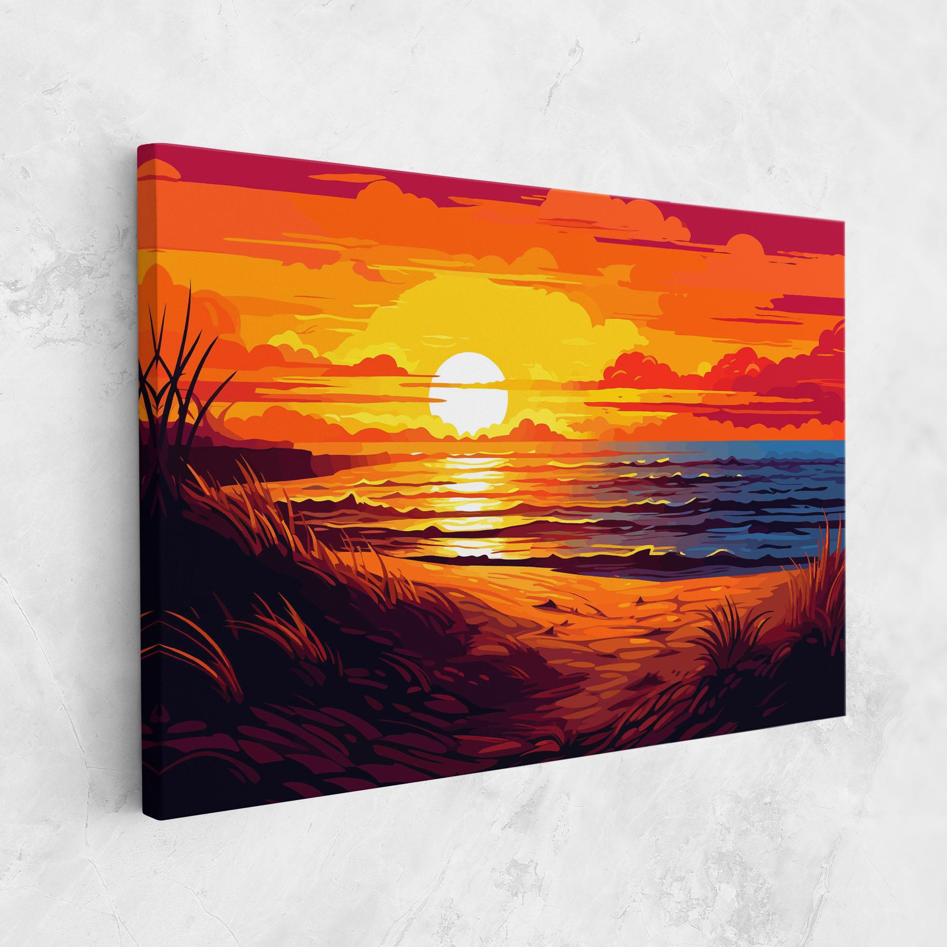 Tablou Canvas Strong Orange Sunset mockup 1