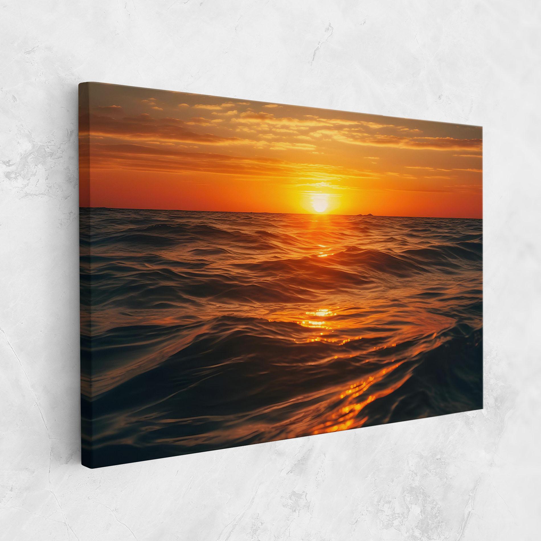 Tablou Canvas Waves During Sunset mockup 1