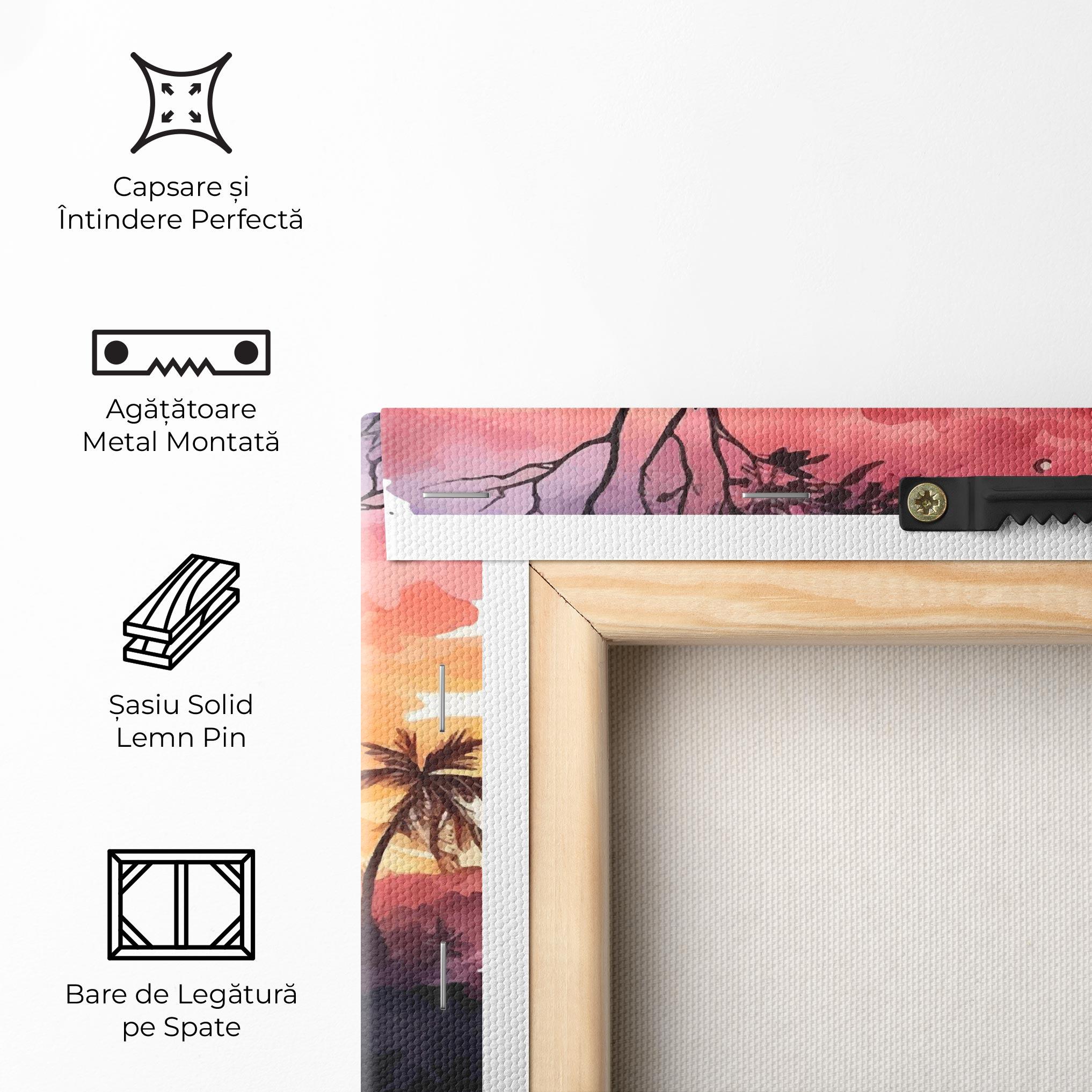 Tablou Canvas Purple Sunset Art mockup 5