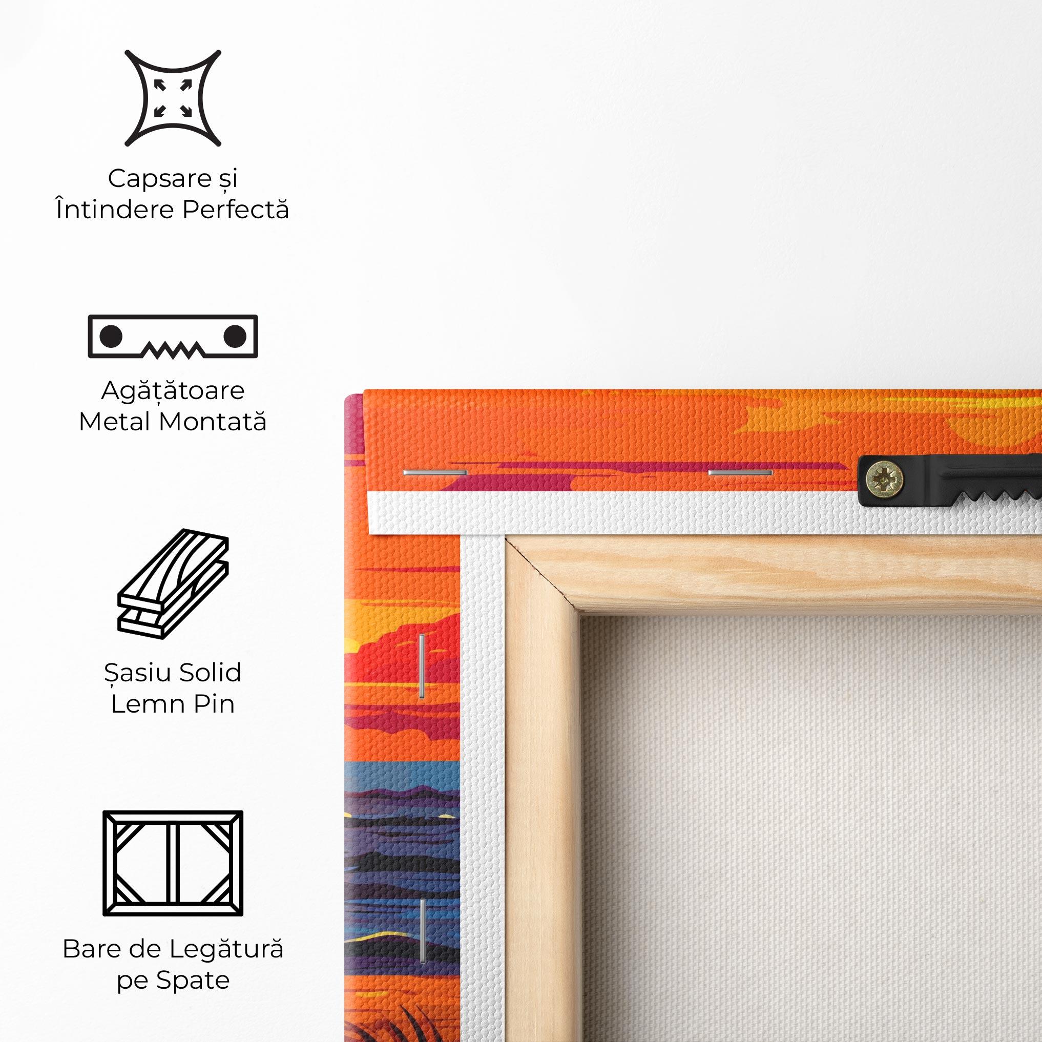 Tablou Canvas Strong Orange Sunset mockup 5