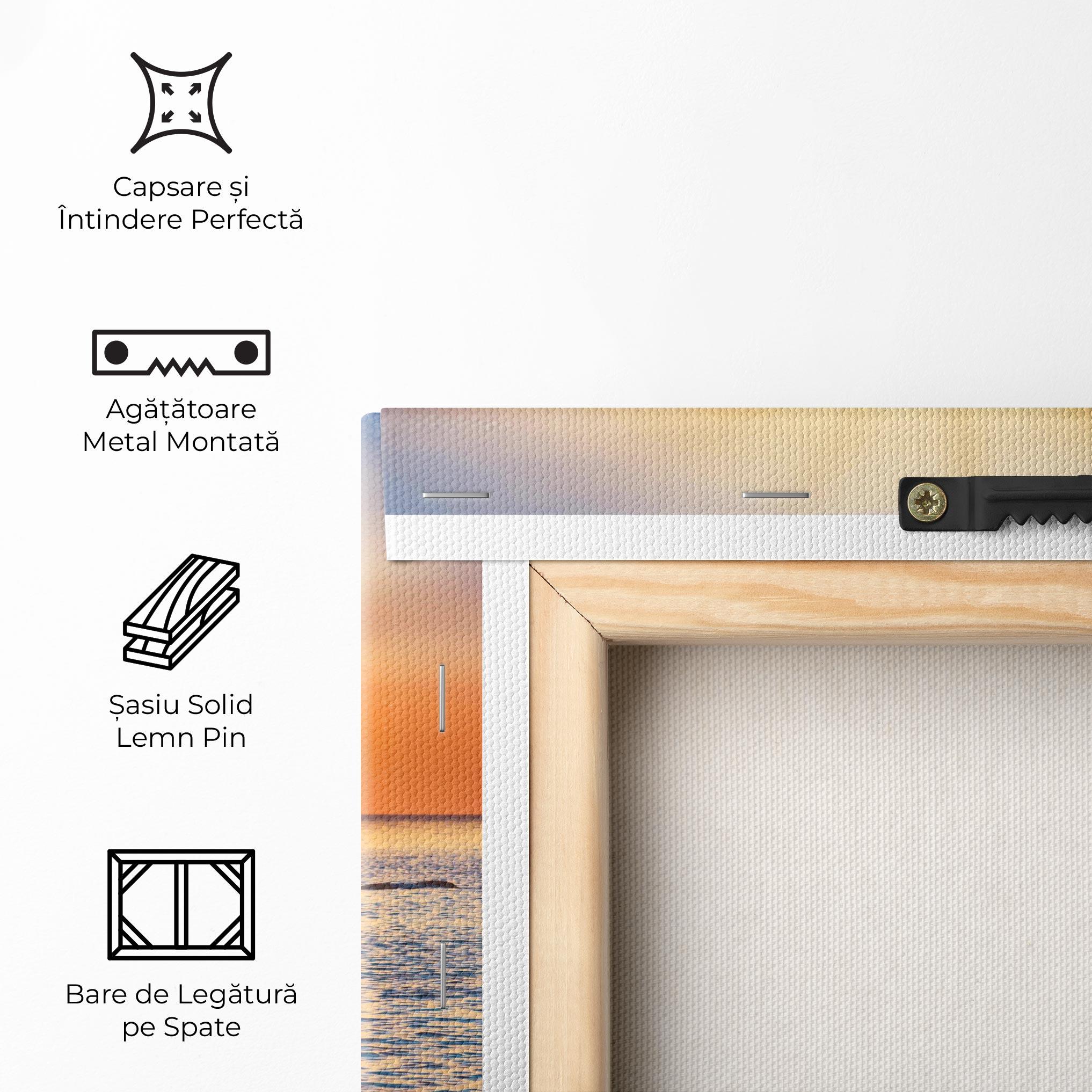 Tablou Canvas Sunset Beach Rocks mockup 5