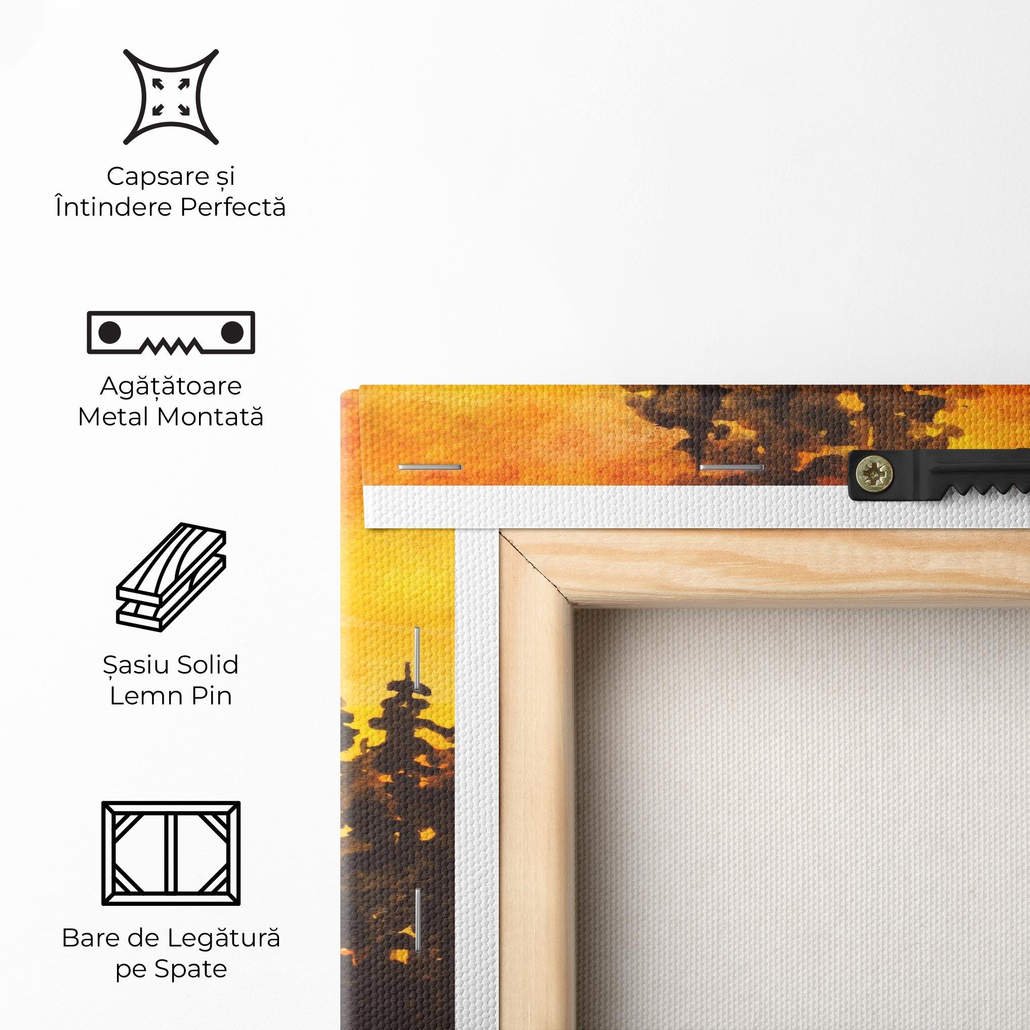 Tablou Canvas Watercolor Sunset Painting mockup 5