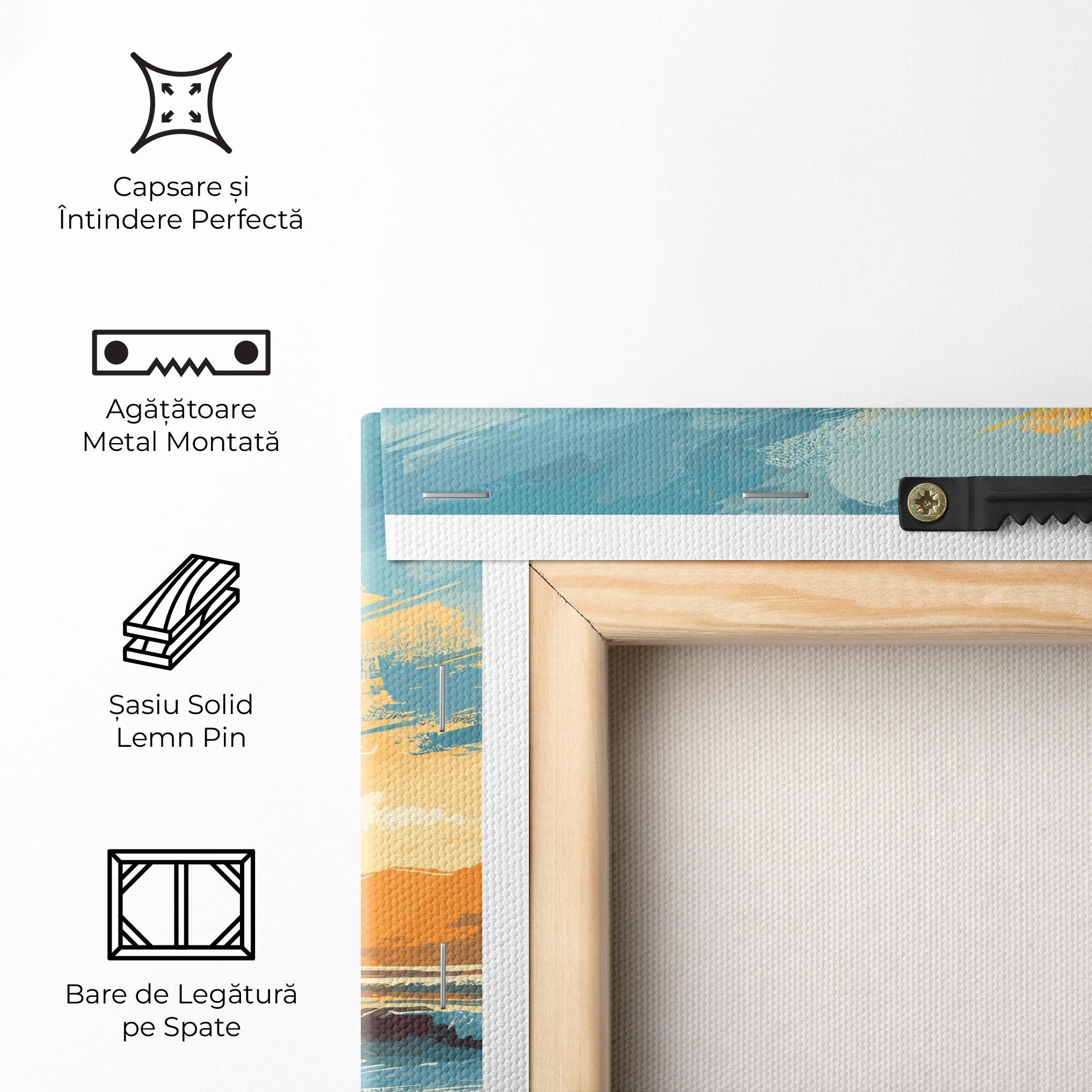 Tablou Canvas Yellow Blue Sunrise mockup 5