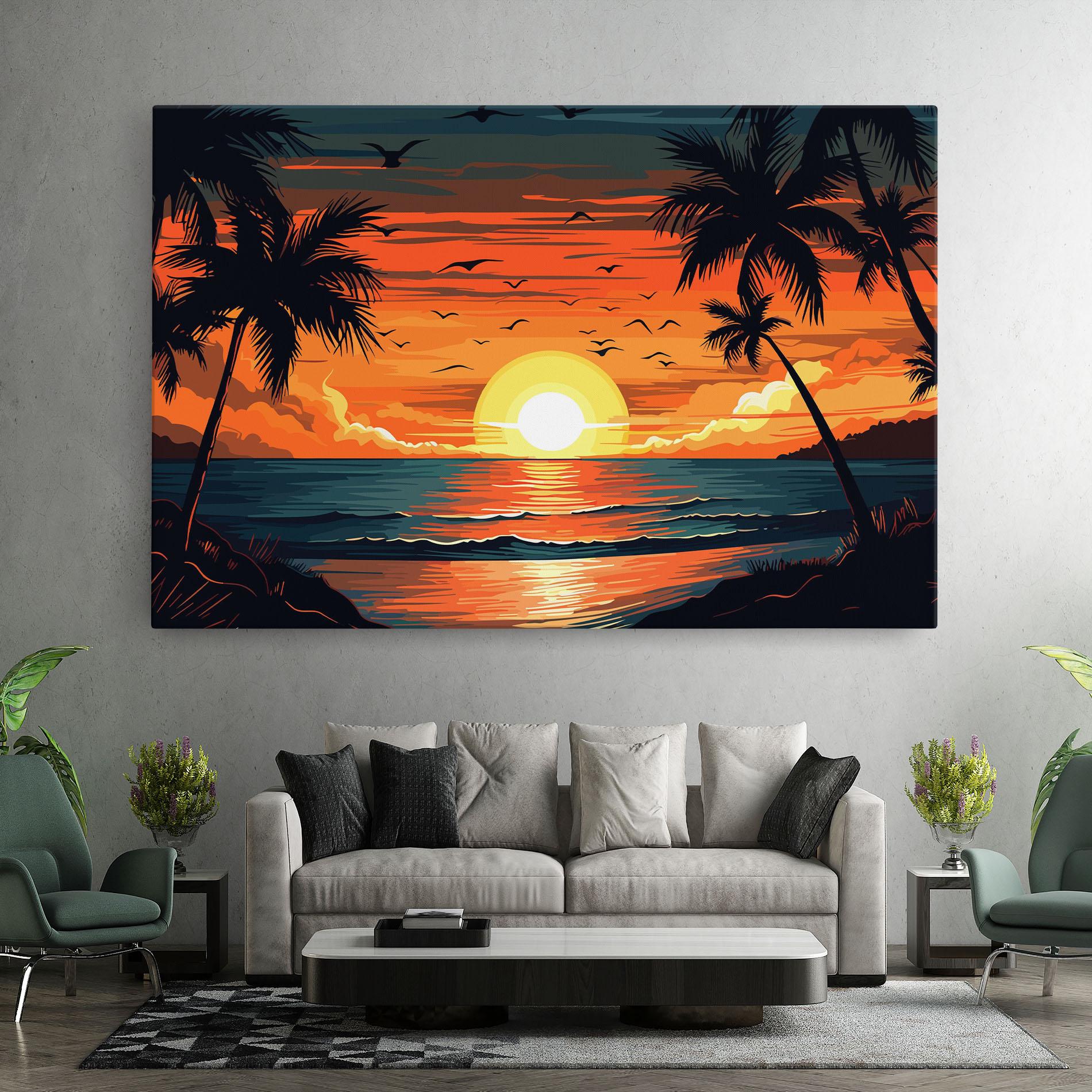 Tablou Canvas Amazing Sunset View mockup 7