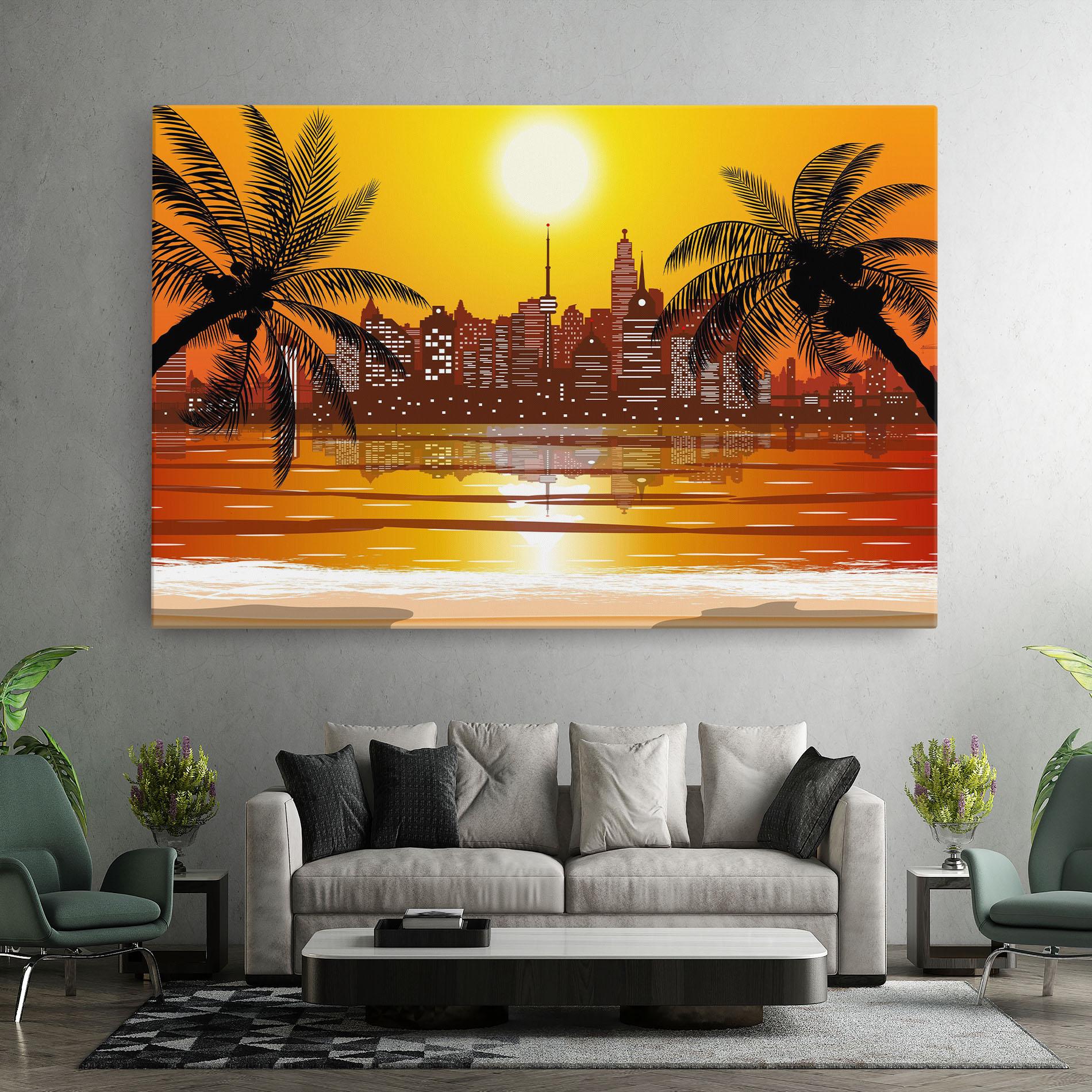 Tablou Canvas City Sunrise View mockup 7