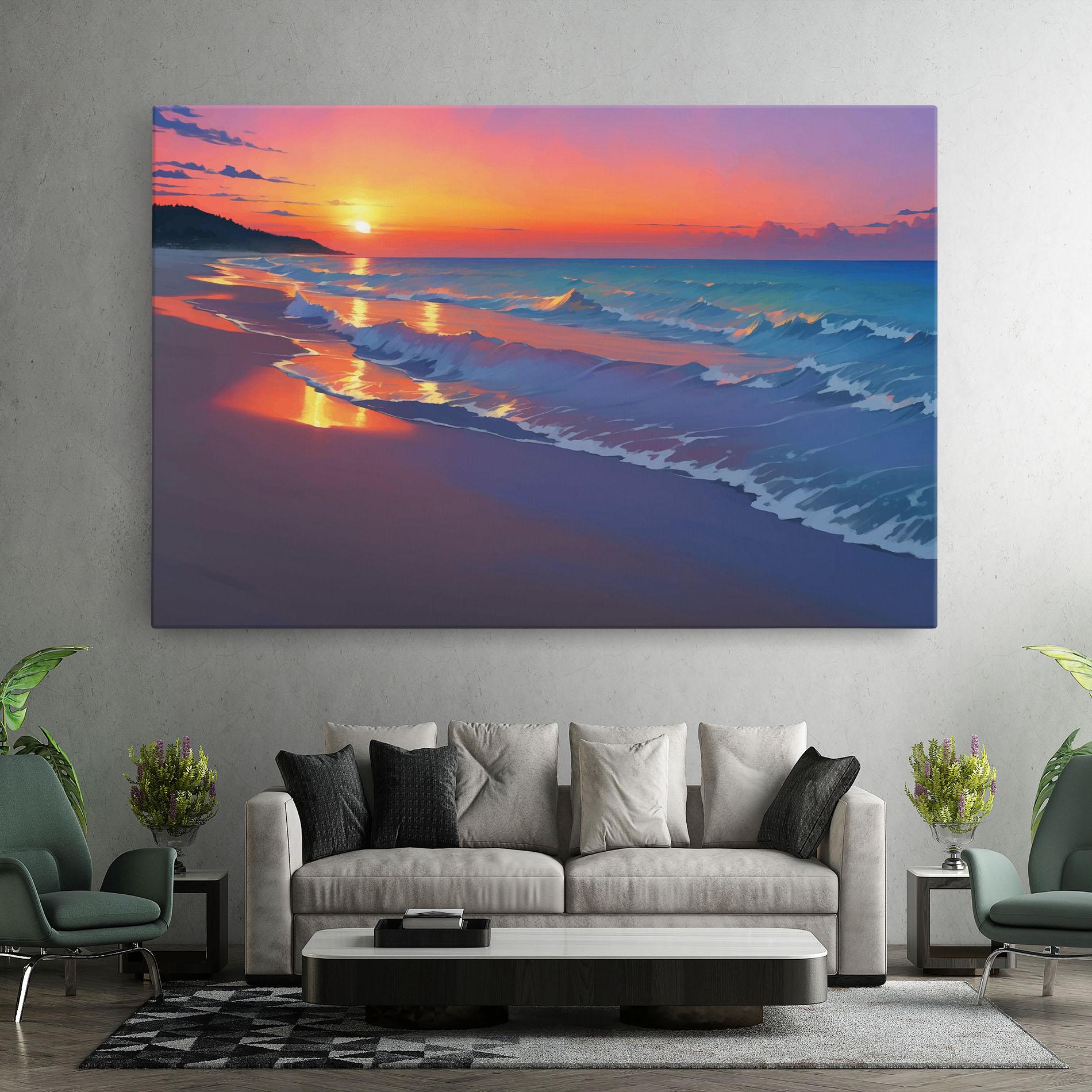 Tablou Canvas Dreamy Beach Sunset mockup 7