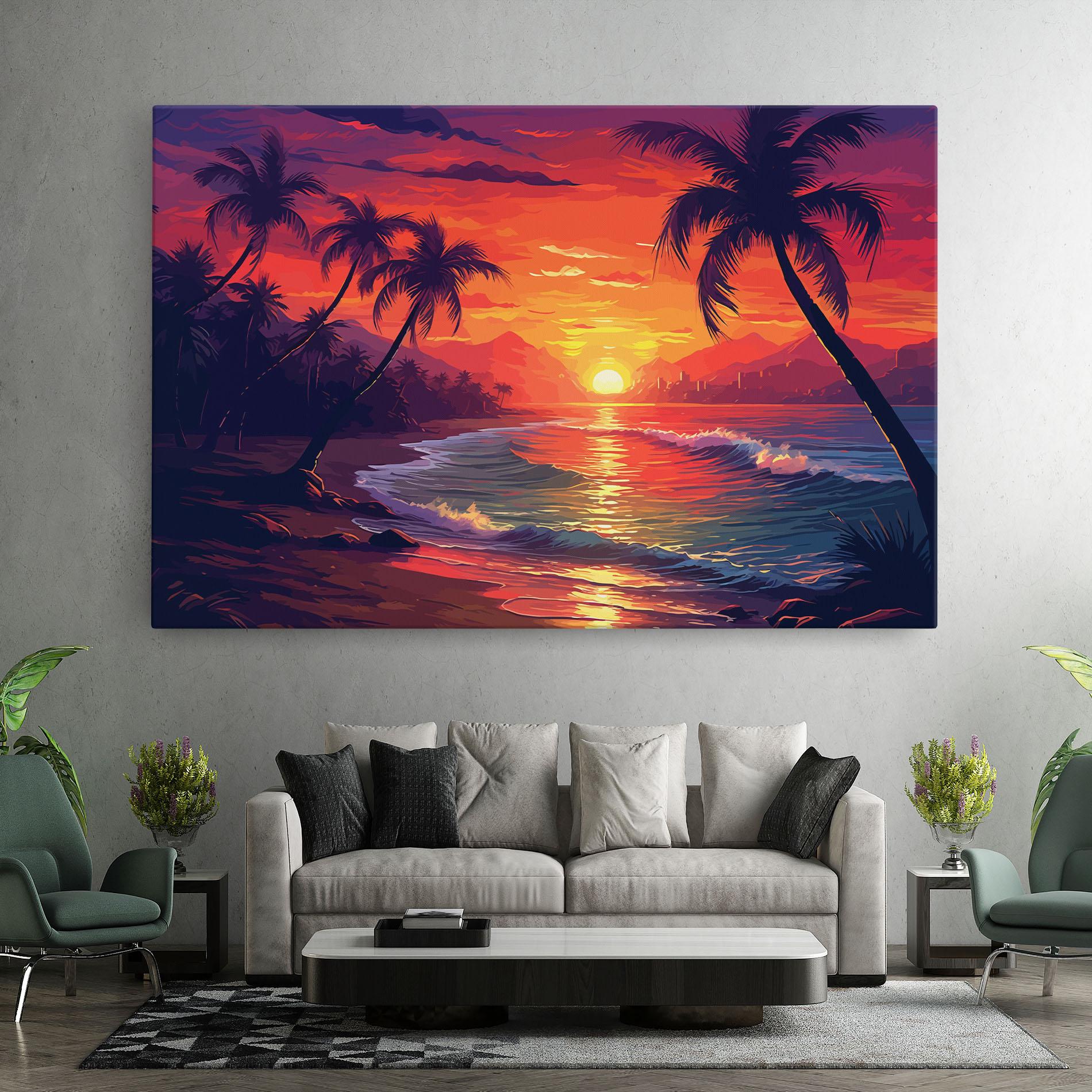 Tablou Canvas Purple Orange Sunlight mockup 7