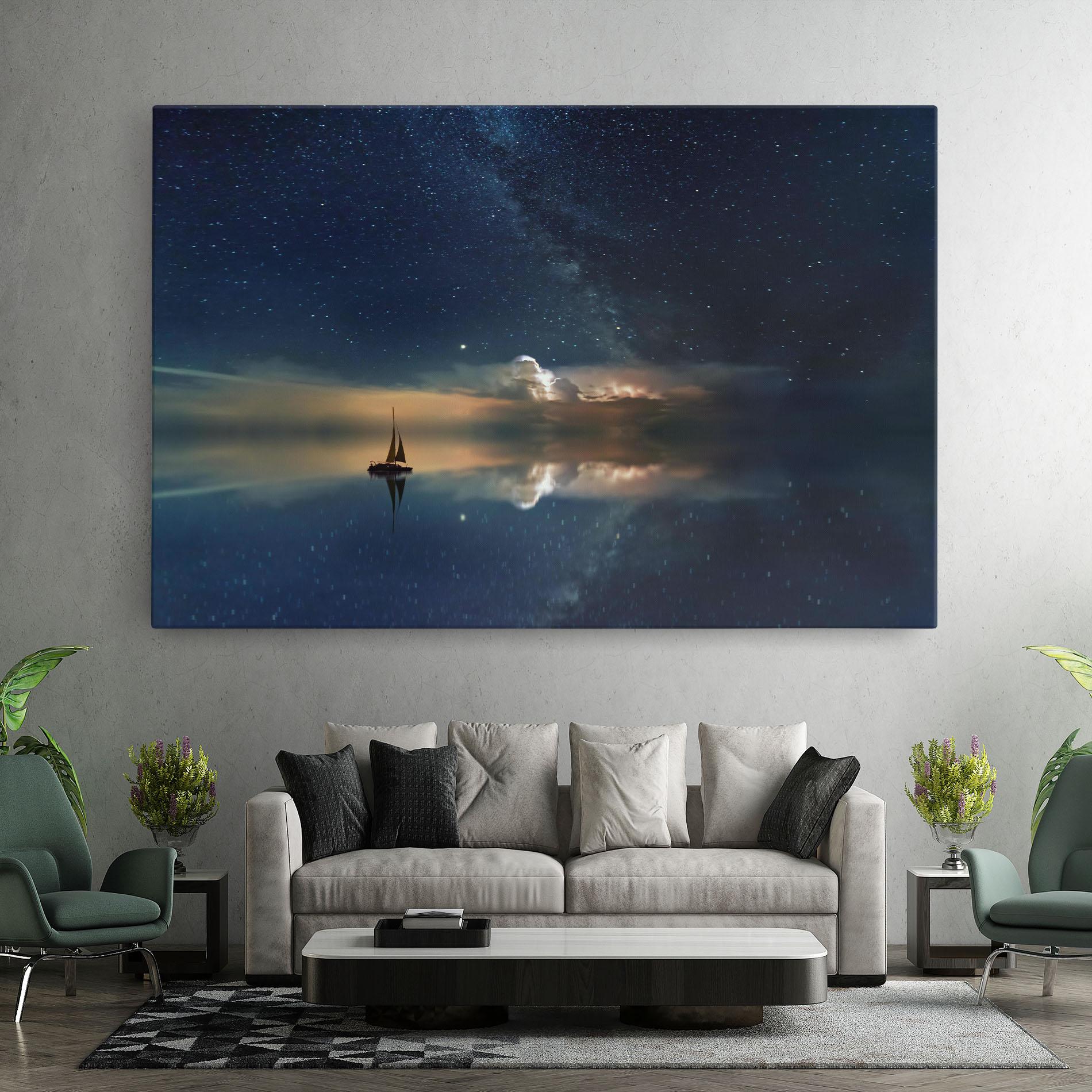 Tablou Canvas Sky Boat mockup 7