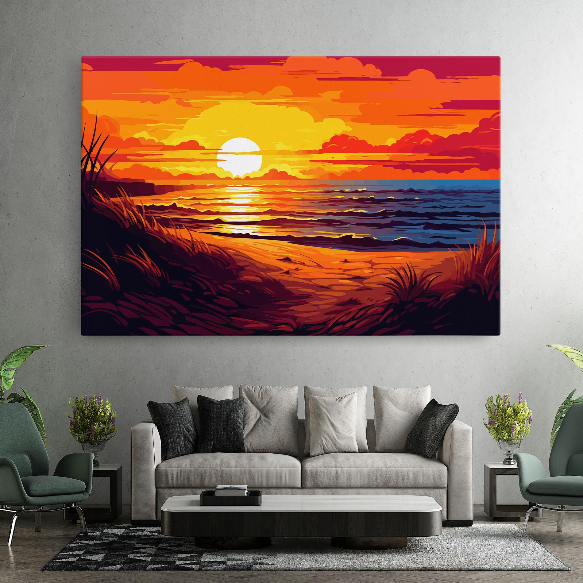 Tablou Canvas Strong Orange Sunset mockup 7
