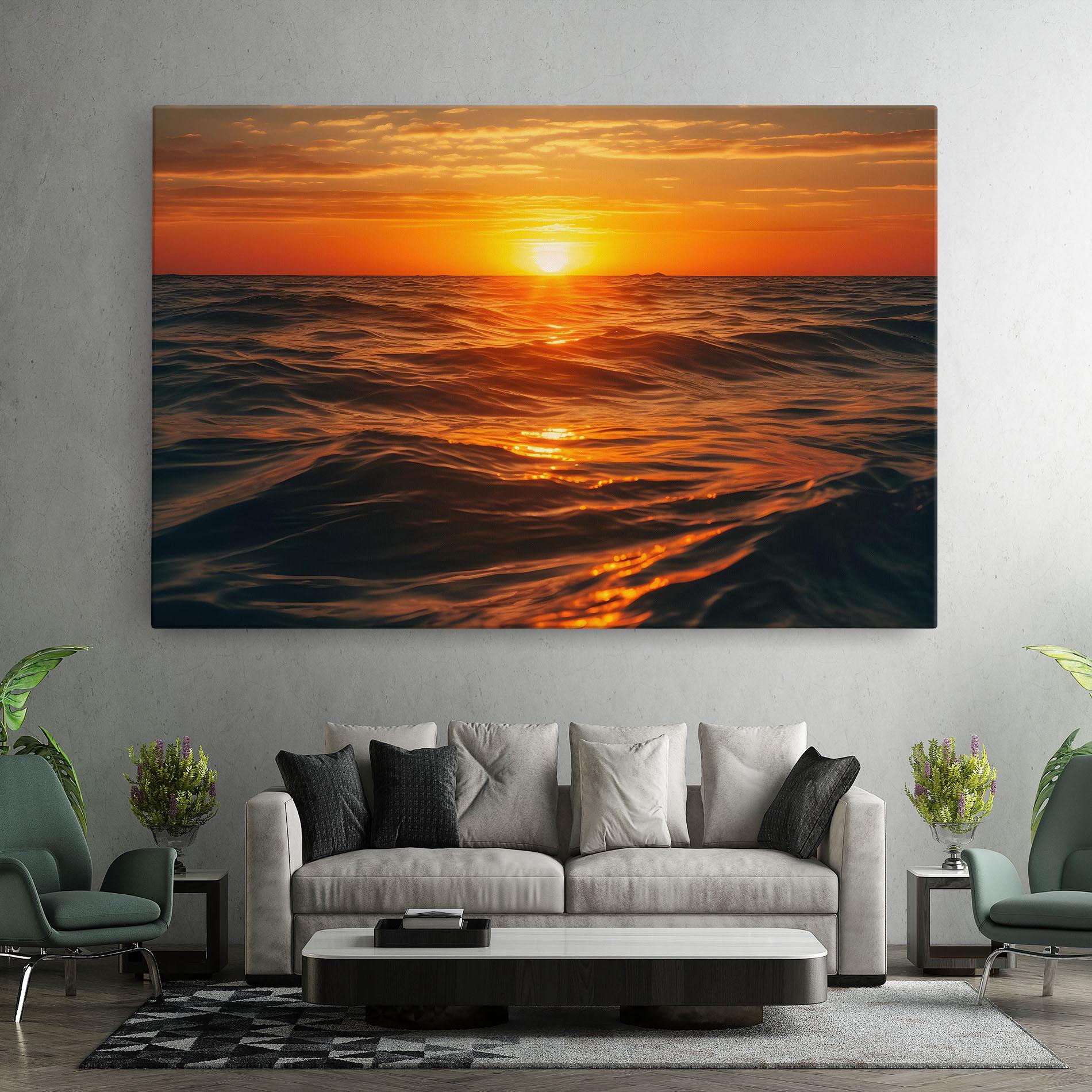 Tablou Canvas Waves During Sunset mockup 7